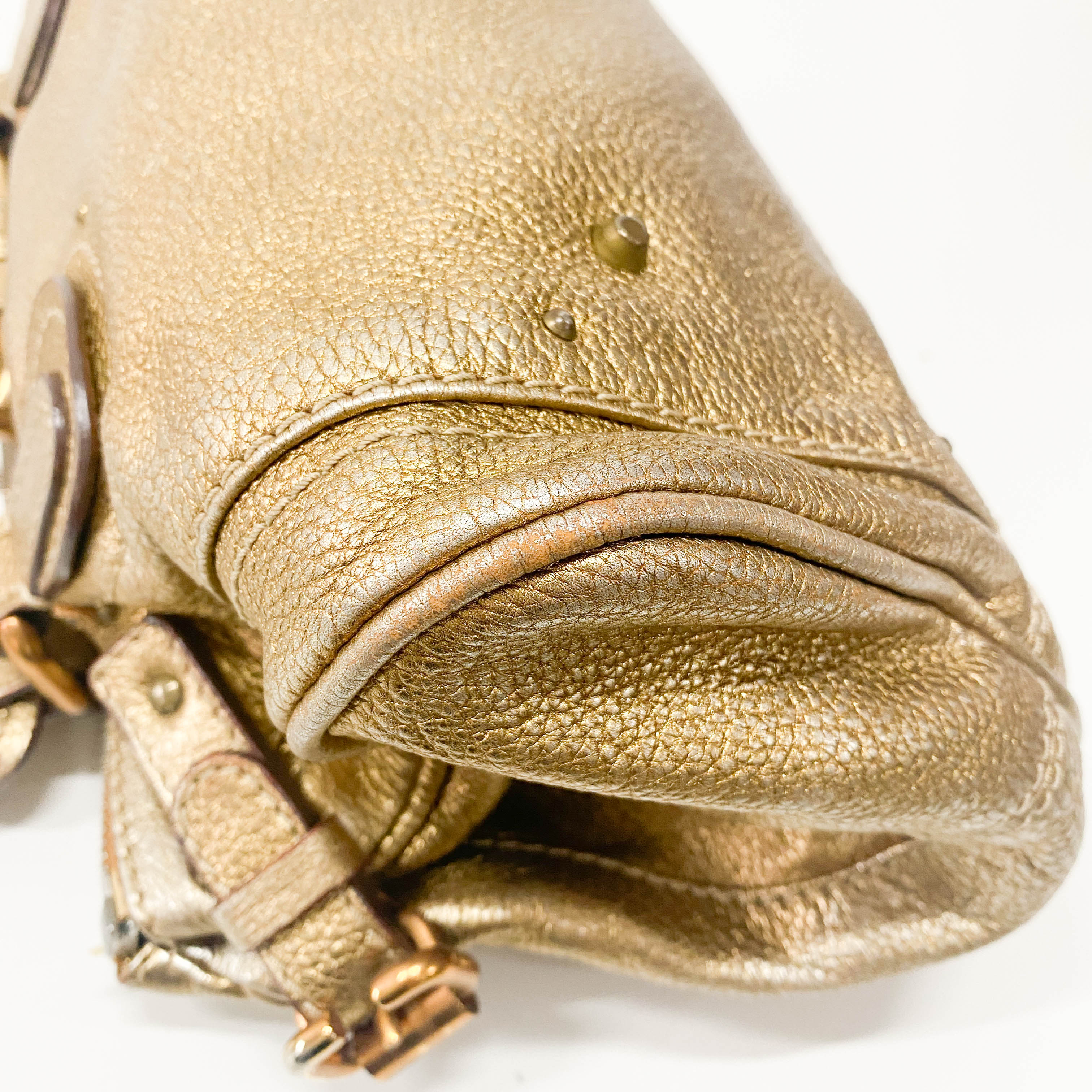 Paddington Metallic Gold Leather Bag
