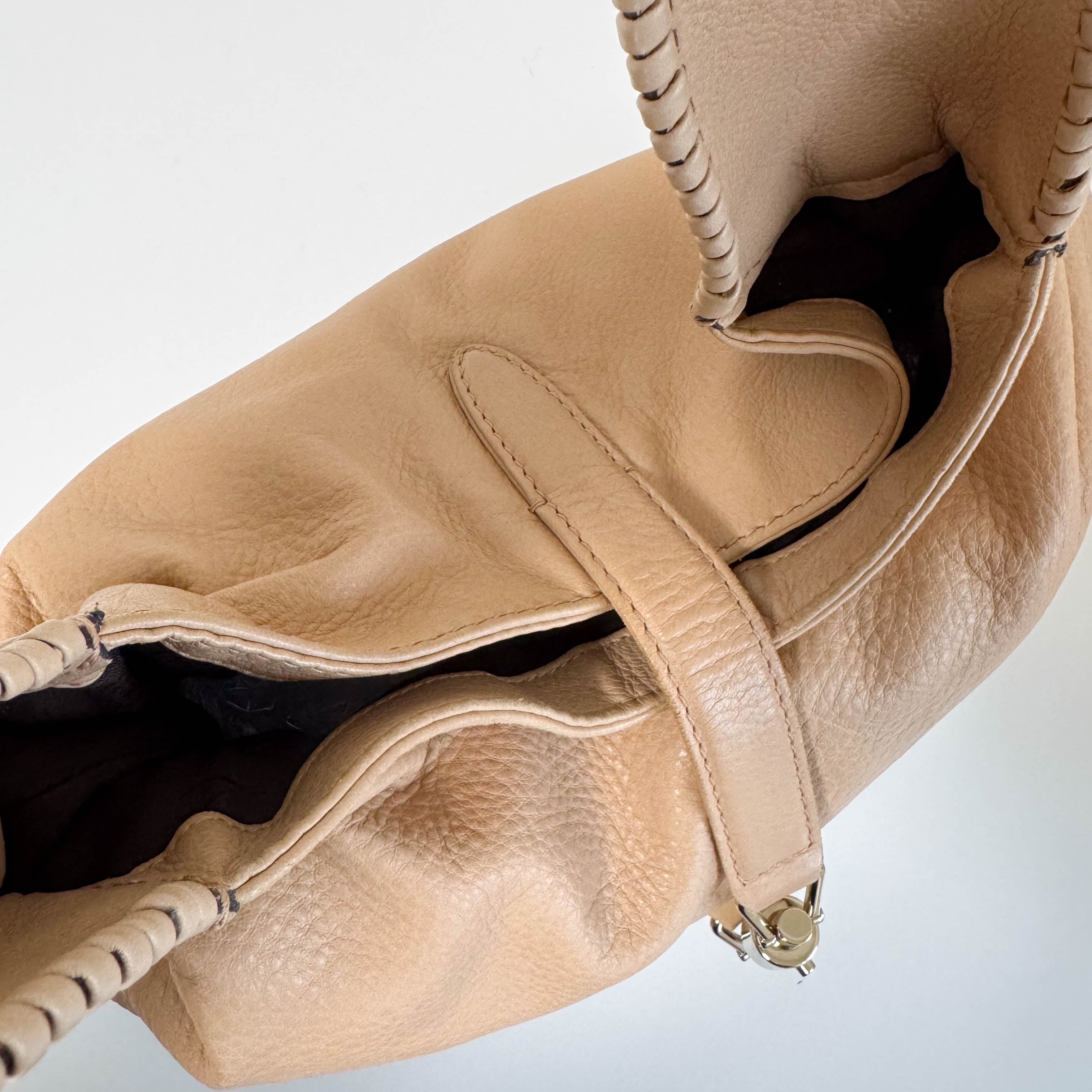 Jackie 1961 Beige Leather Tussel Shoulder Bag