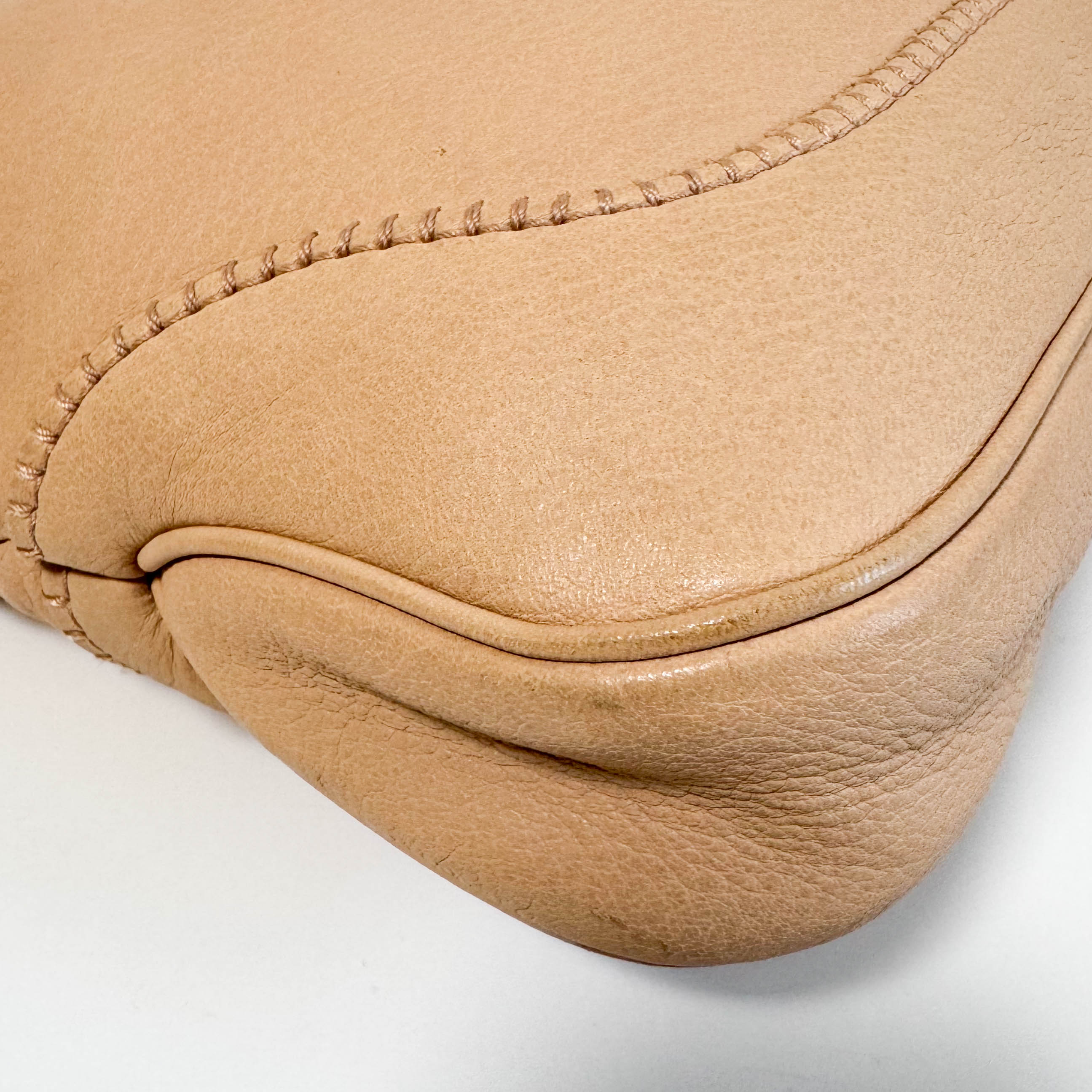 Jackie 1961 Beige Leather Tussel Shoulder Bag