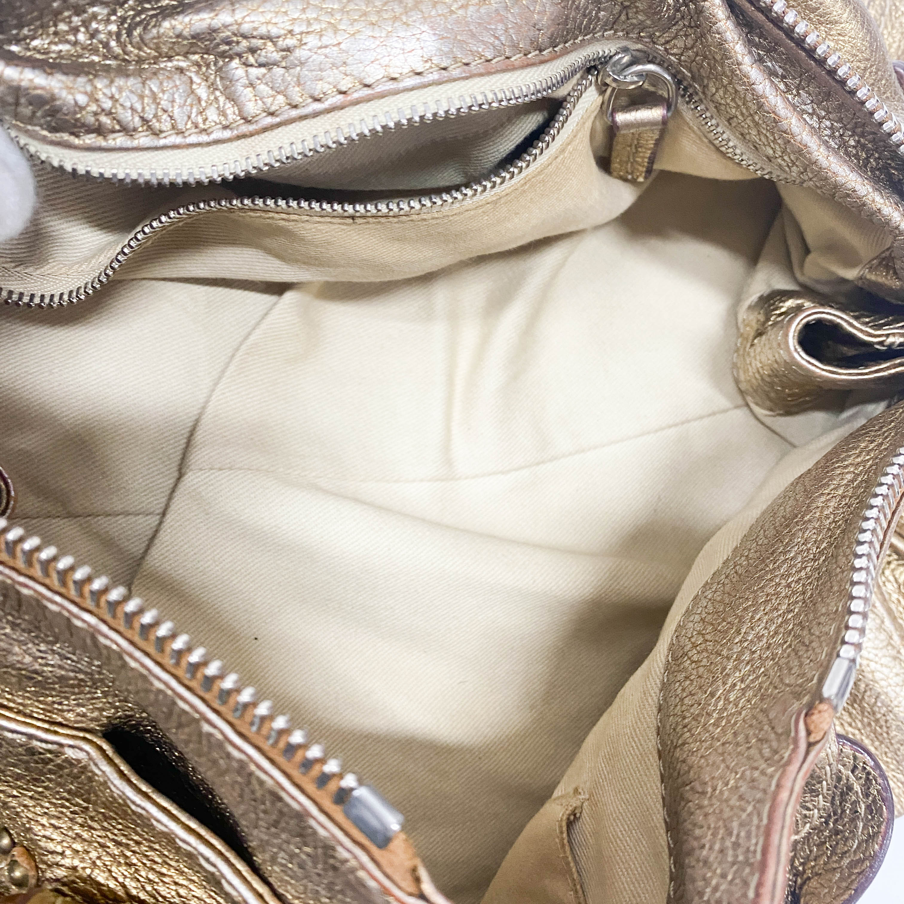 Paddington Metallic Gold Leather Bag