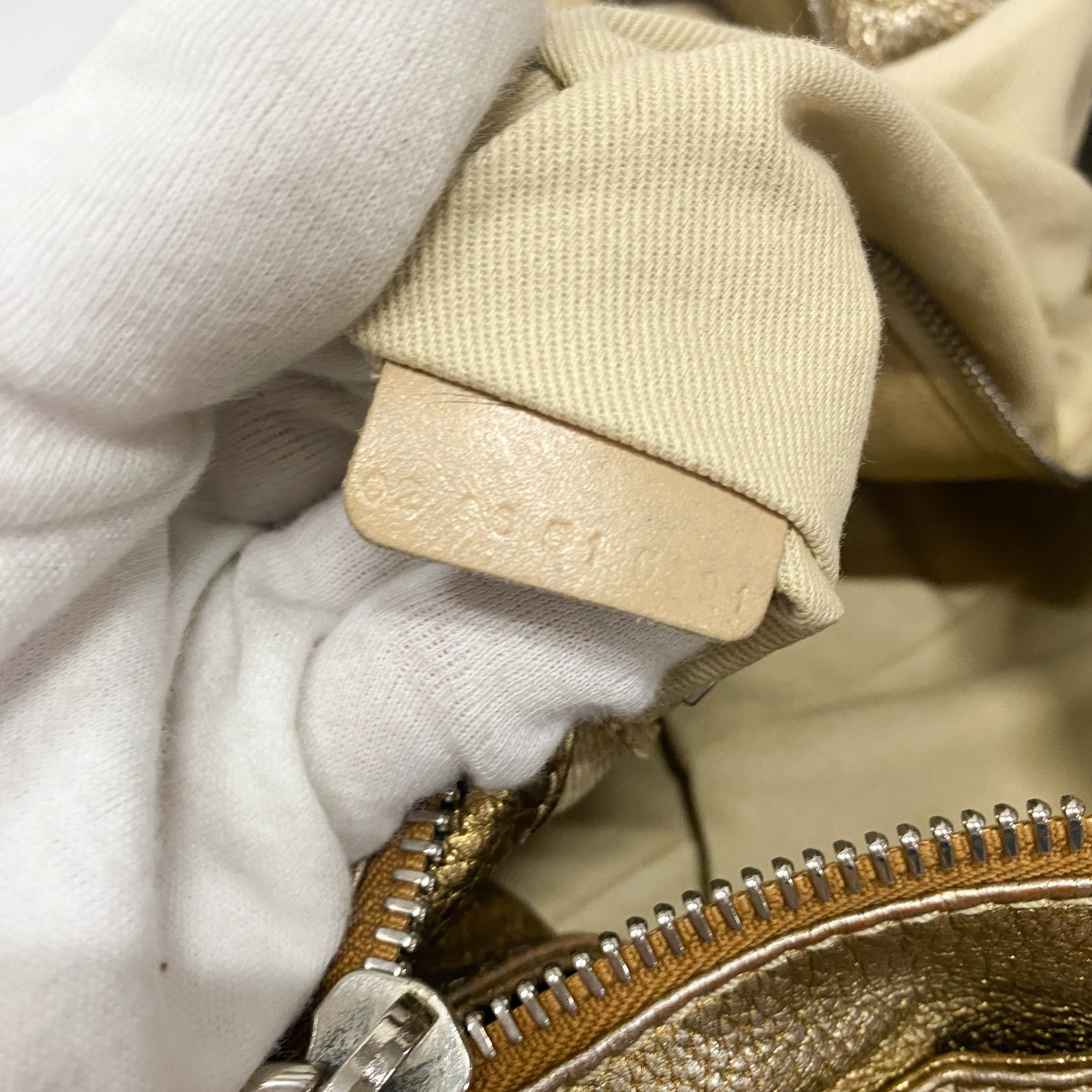 Paddington Metallic Gold Leather Bag