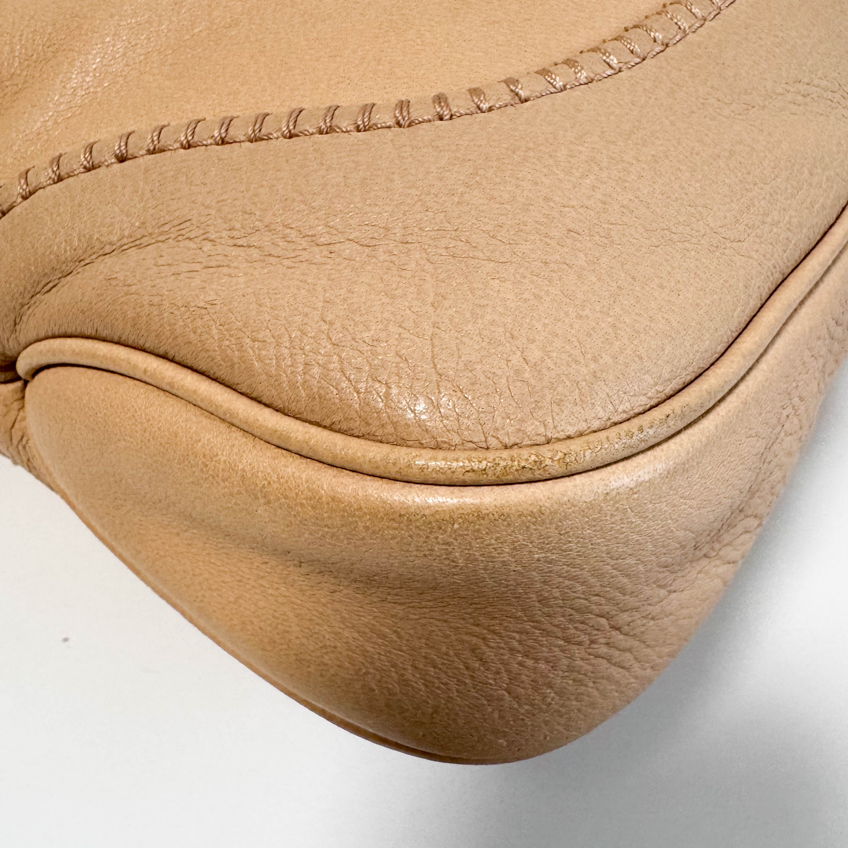 Jackie 1961 Beige Leather Tussel Shoulder Bag