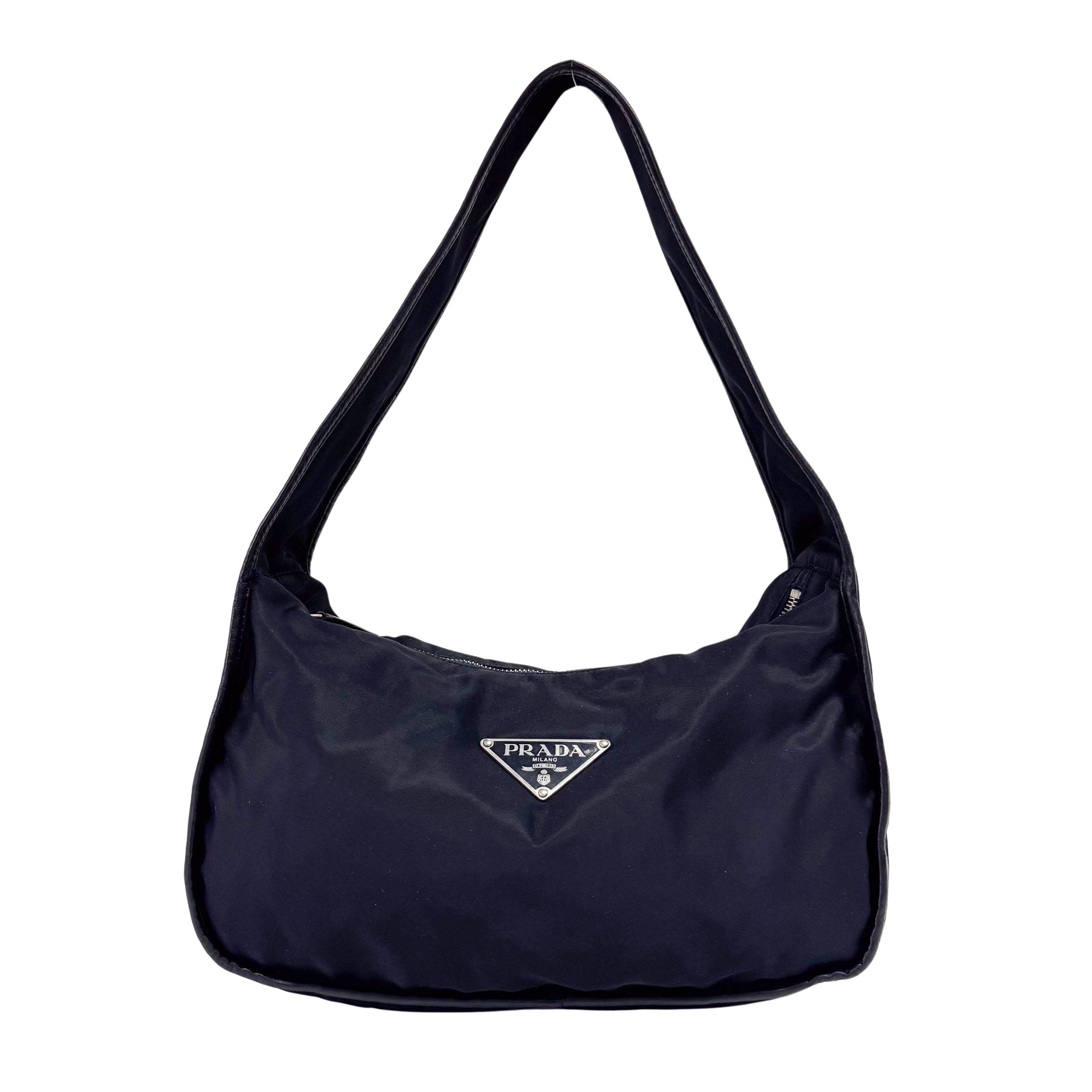 Nylon Black Shoulder Bag