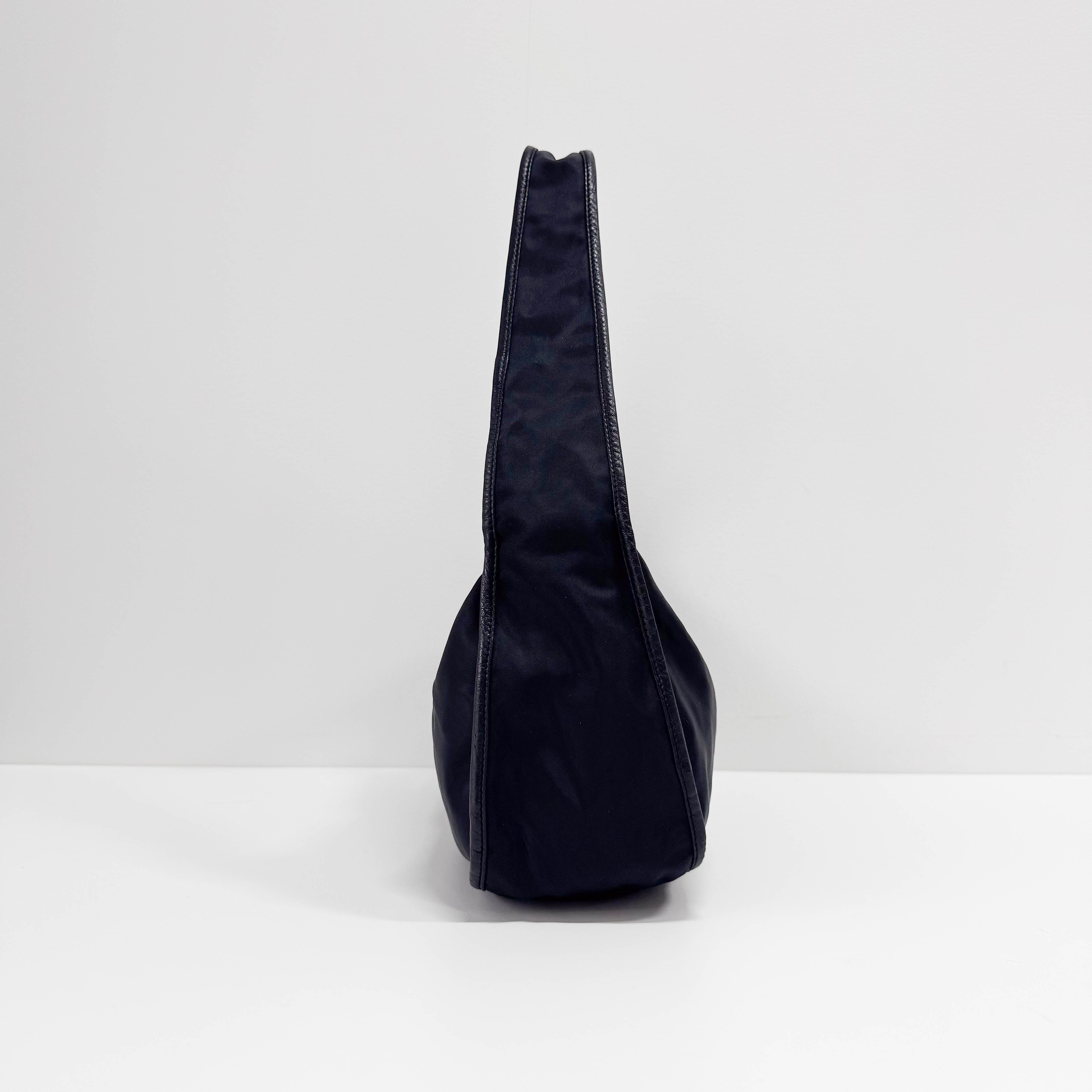 Nylon Black Shoulder Bag