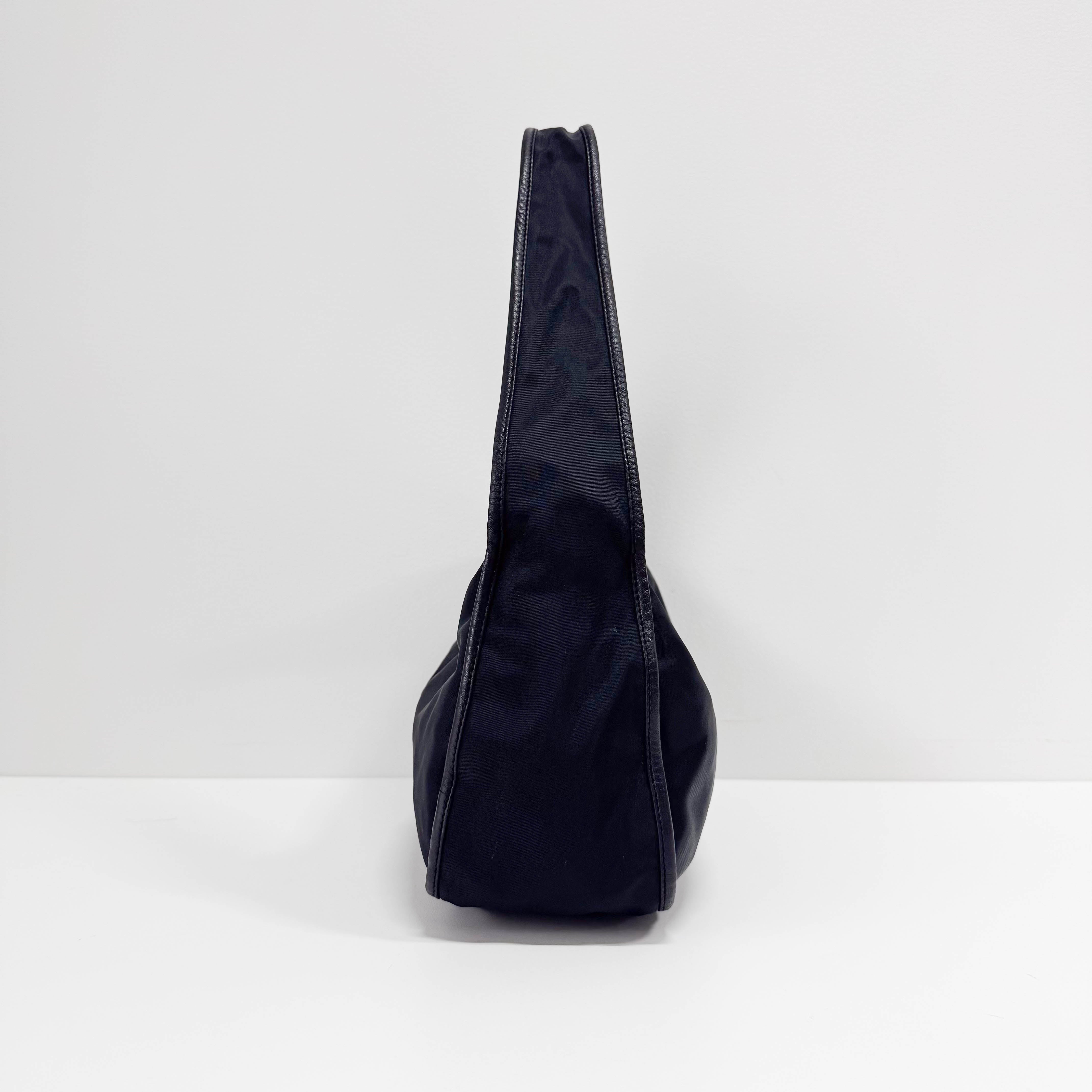 Nylon Black Shoulder Bag