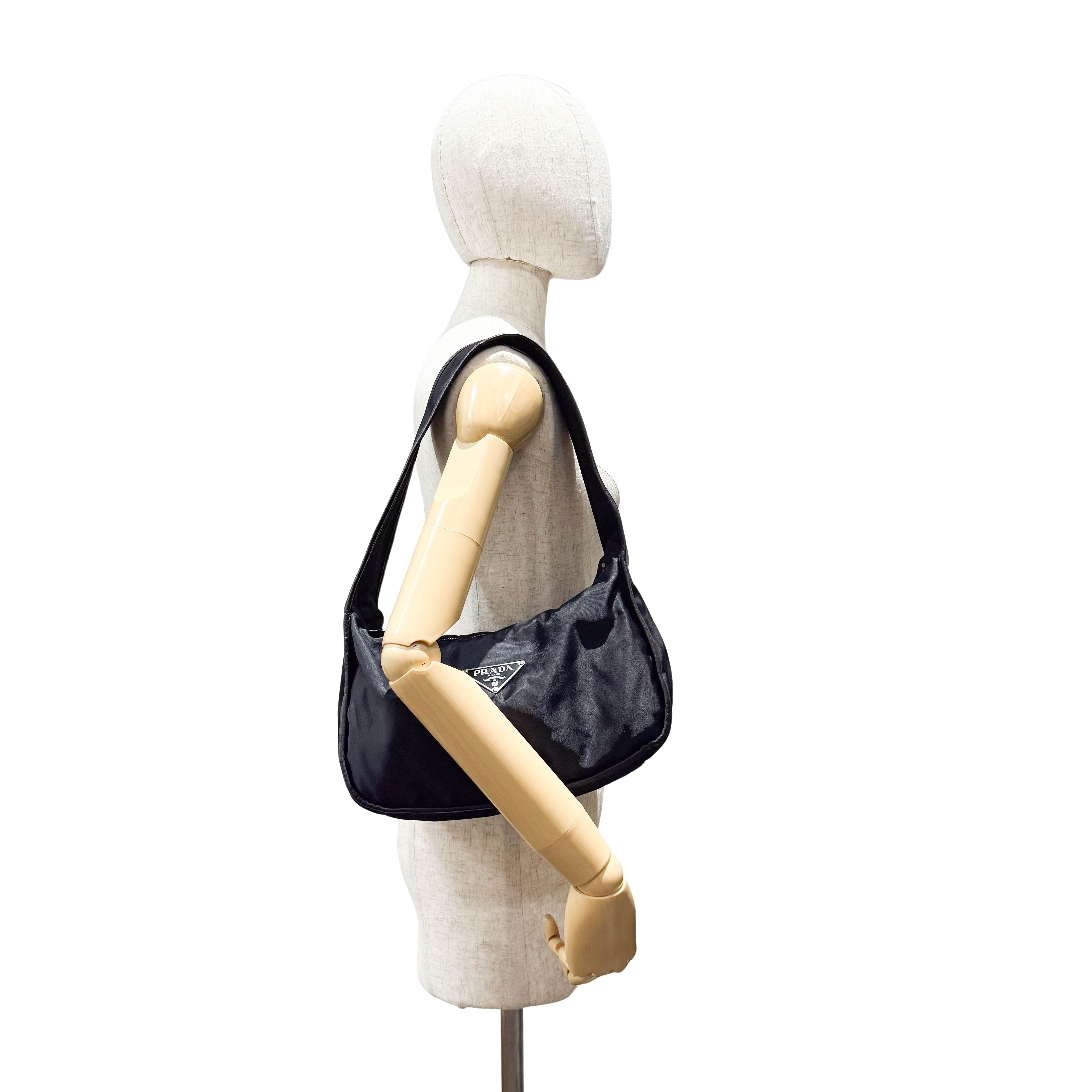 Nylon Black Shoulder Bag