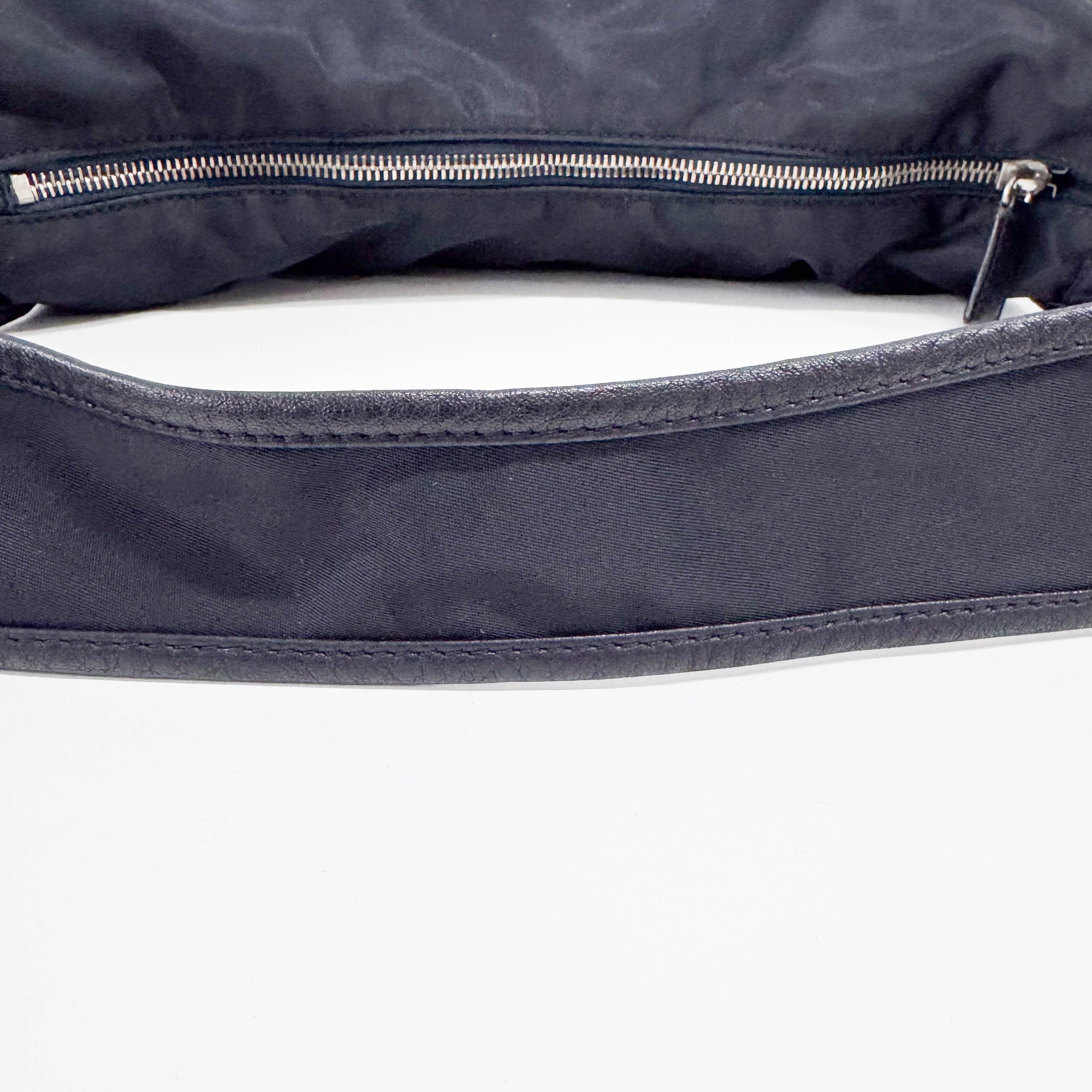 Nylon Black Shoulder Bag