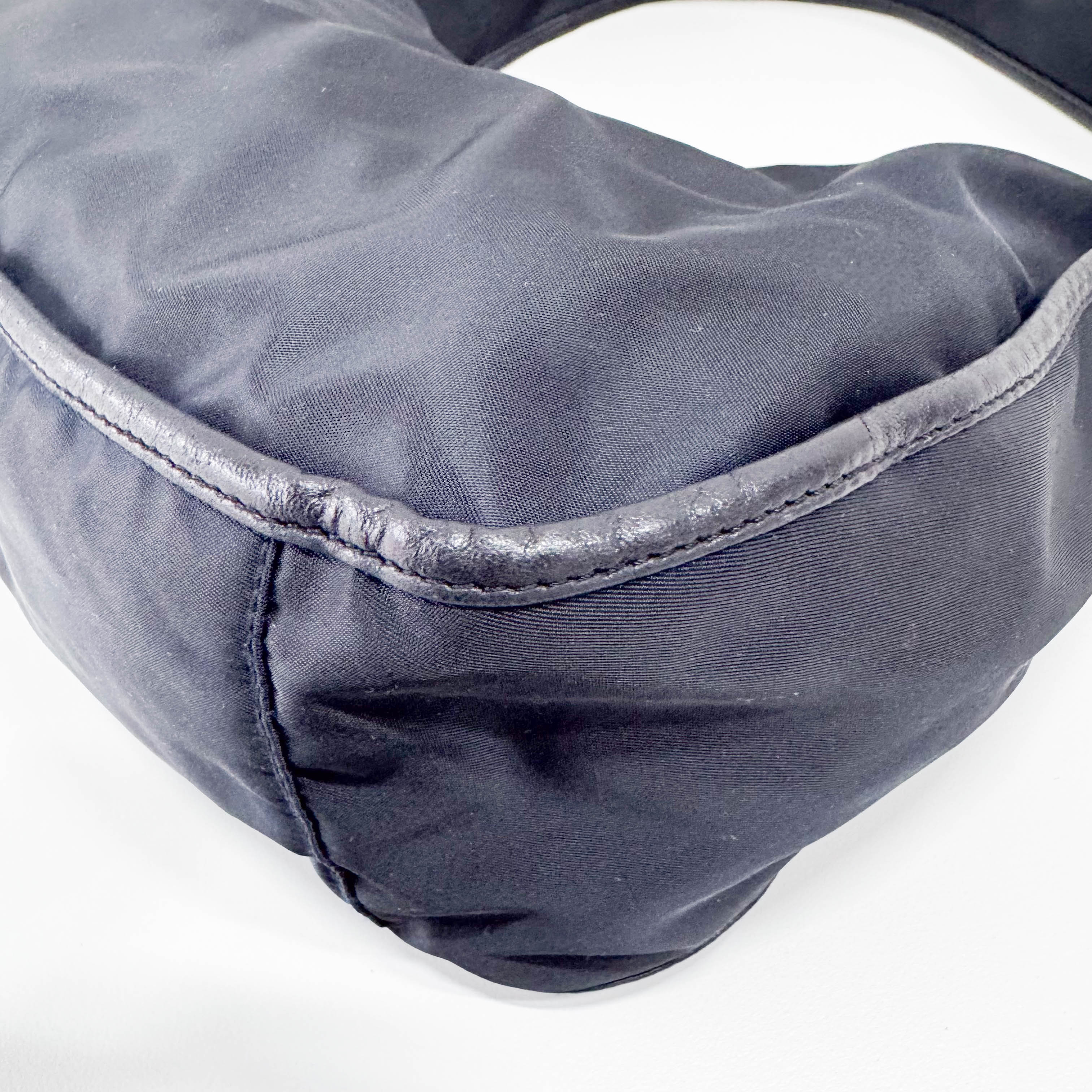 Nylon Black Shoulder Bag