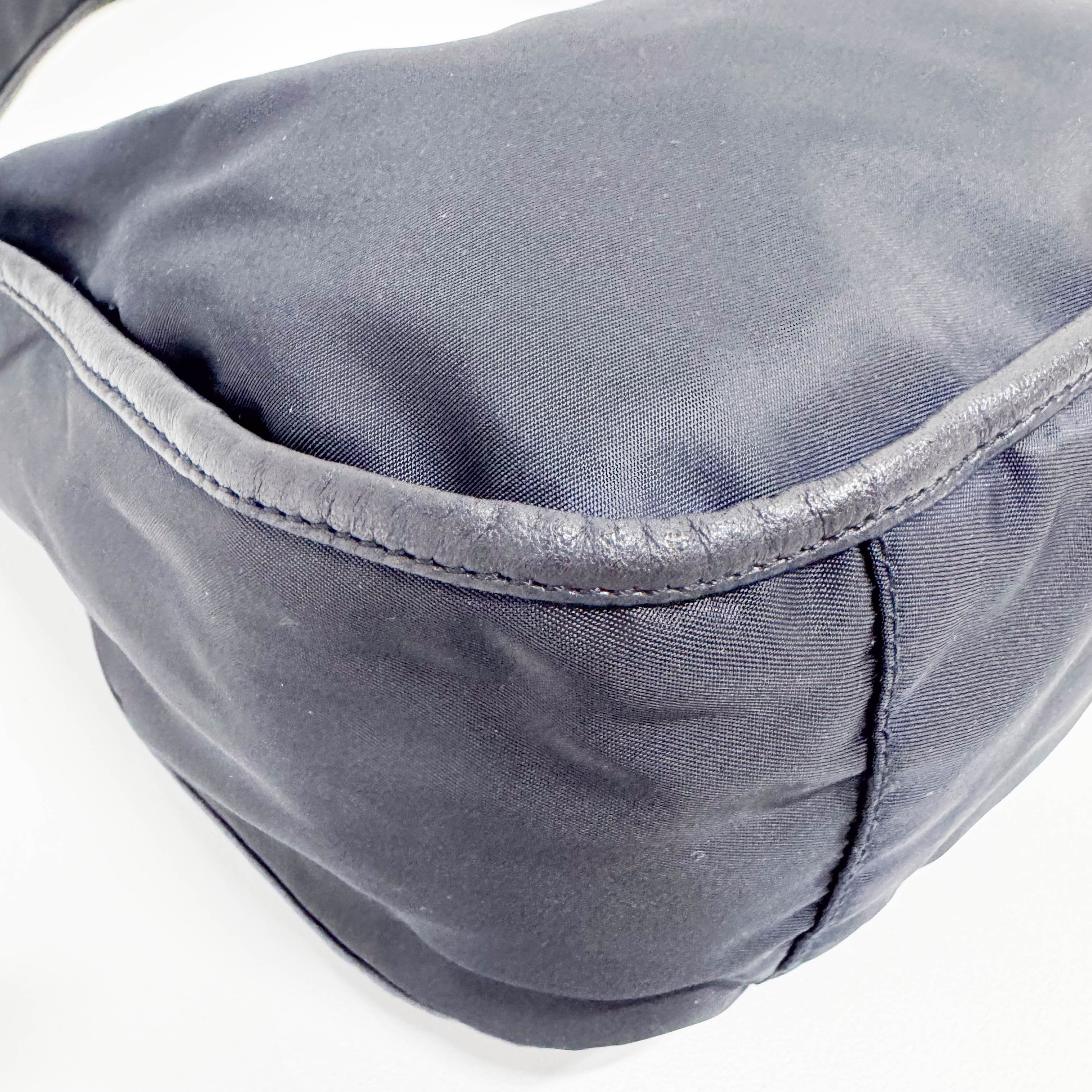 Nylon Black Shoulder Bag