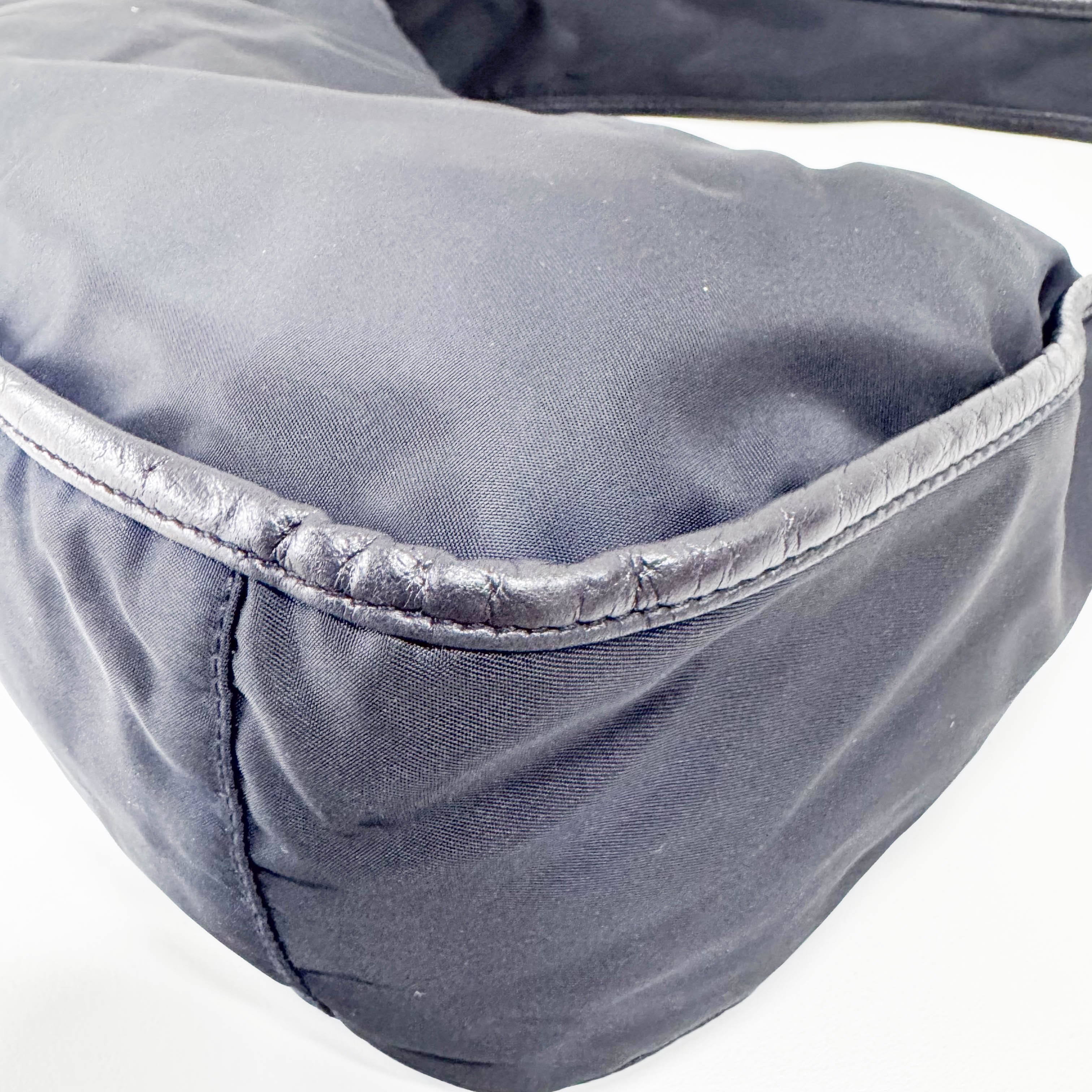 Nylon Black Shoulder Bag