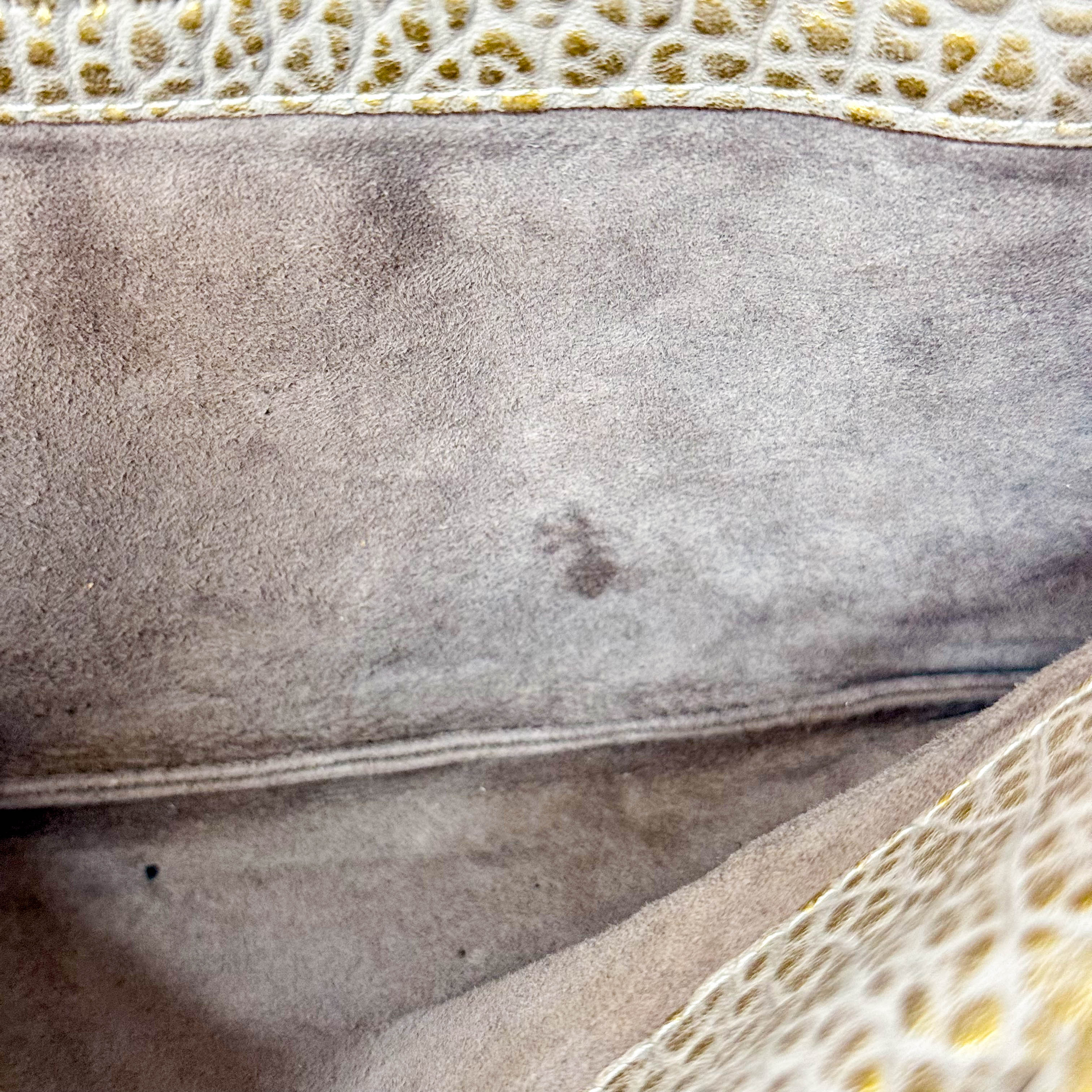 Intrecciato Gold Leather Chain Shoulder Bag