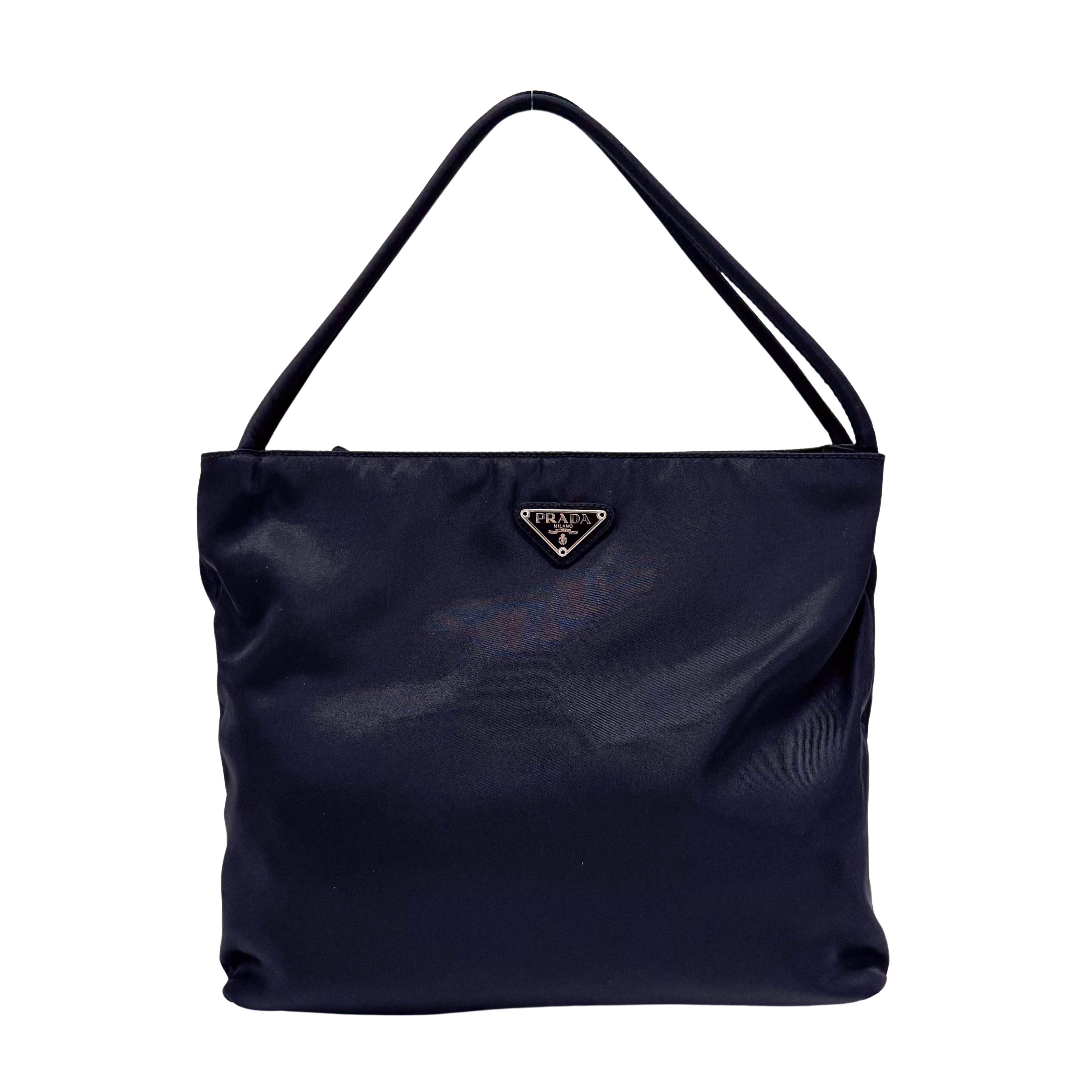 Tessuto Nylon Black Tote Bag