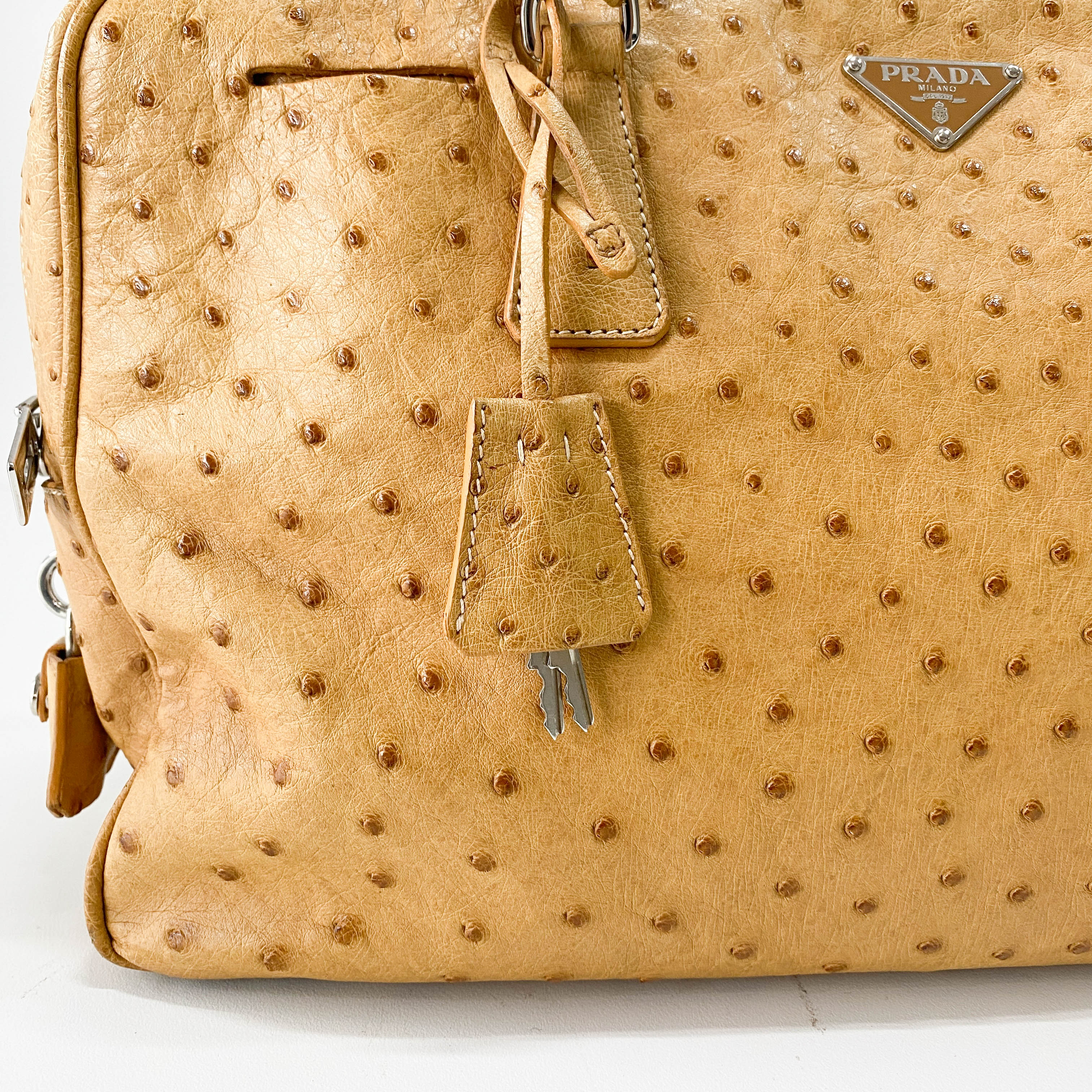 Light Brown Horizontal Leather Shoulder Bag