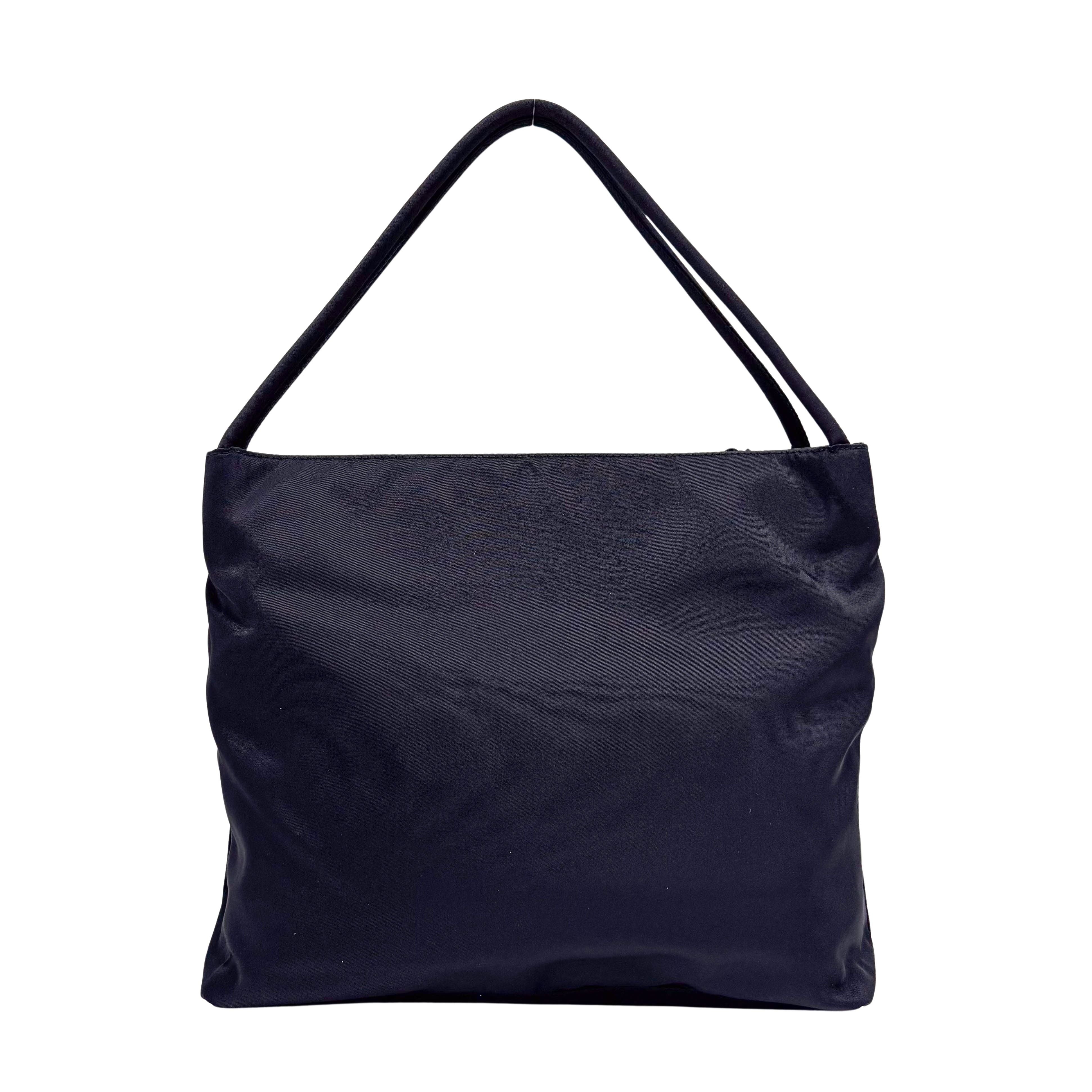 Tessuto Nylon Black Tote Bag