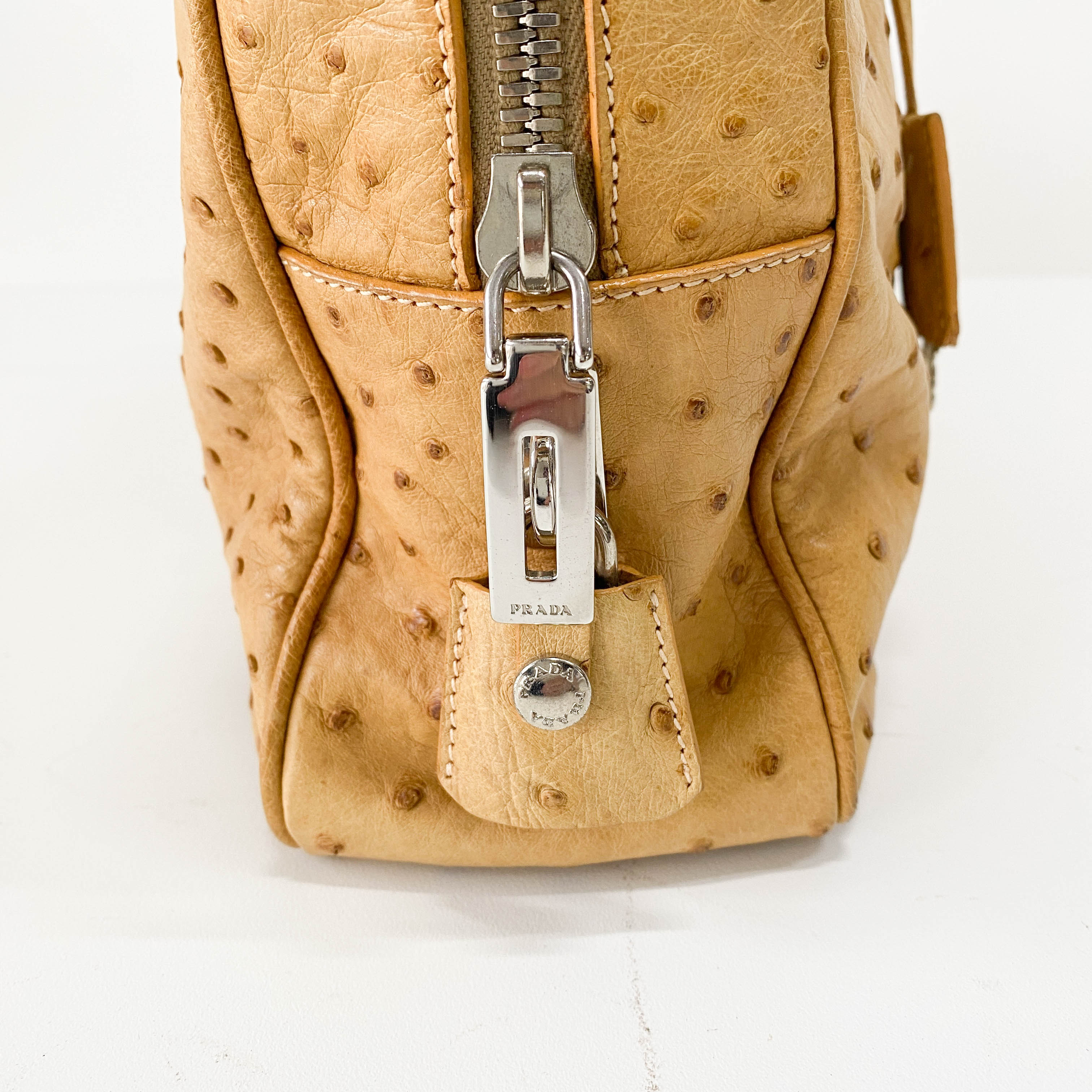 Light Brown Horizontal Leather Shoulder Bag