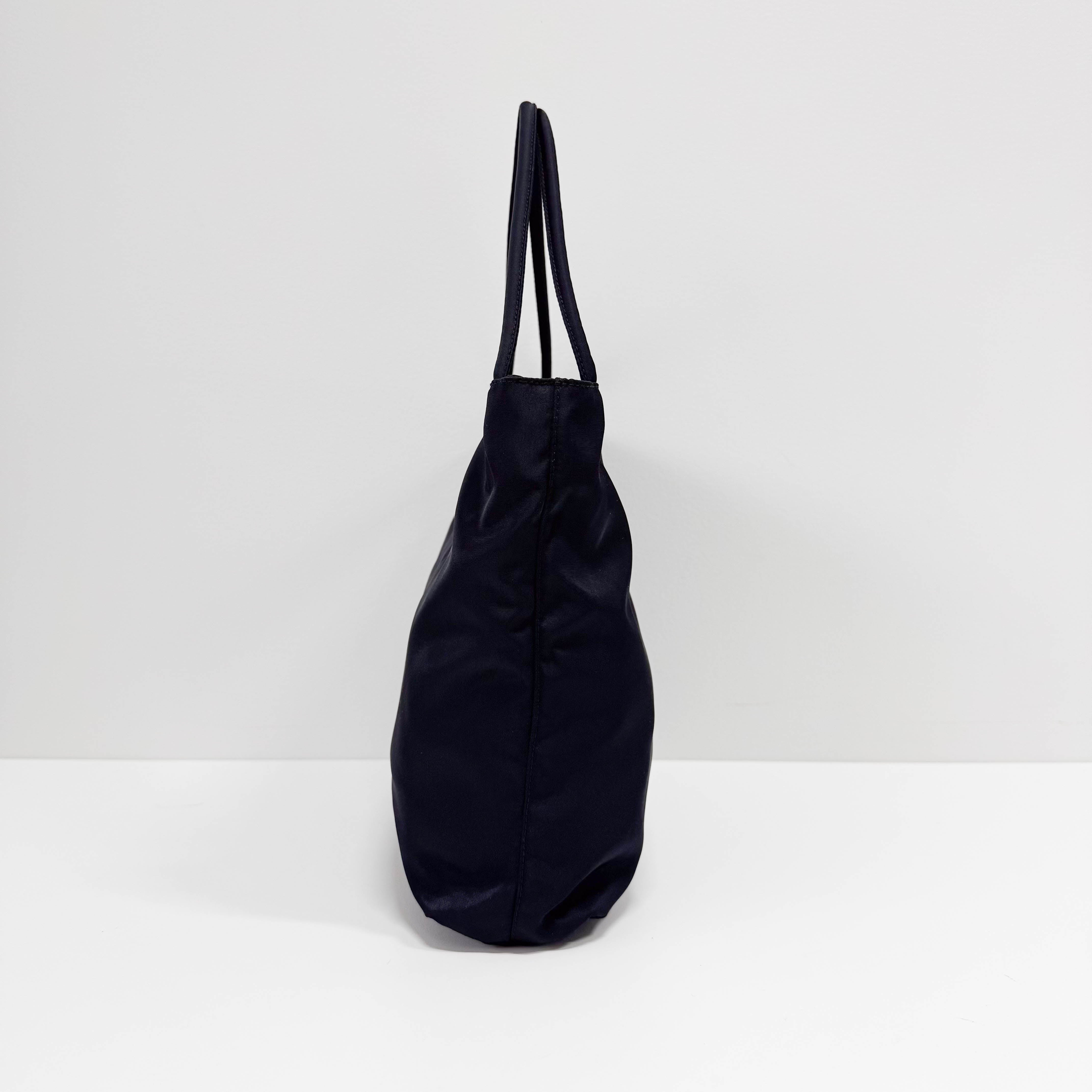 Tessuto Nylon Black Tote Bag