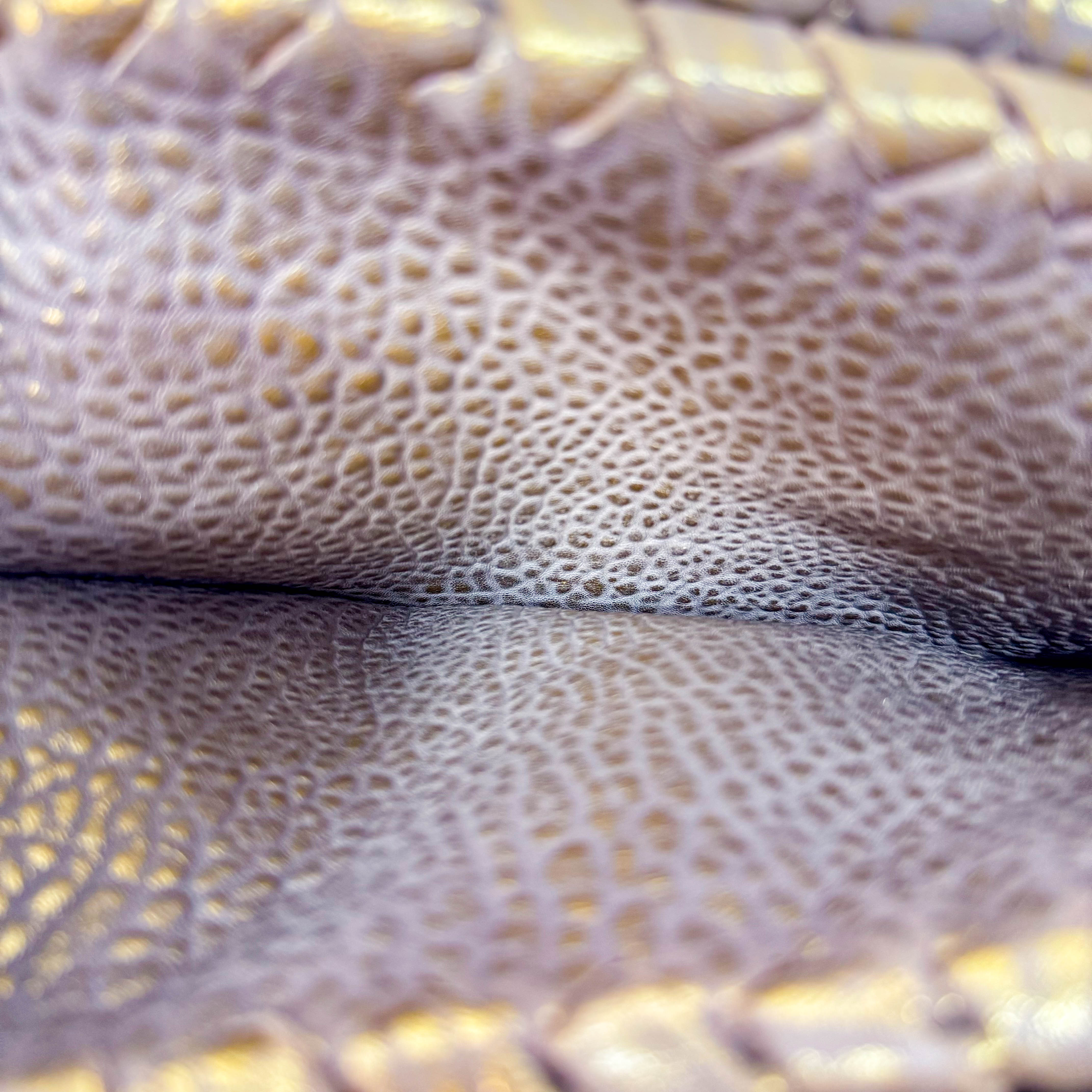 Intrecciato Gold Leather Chain Shoulder Bag