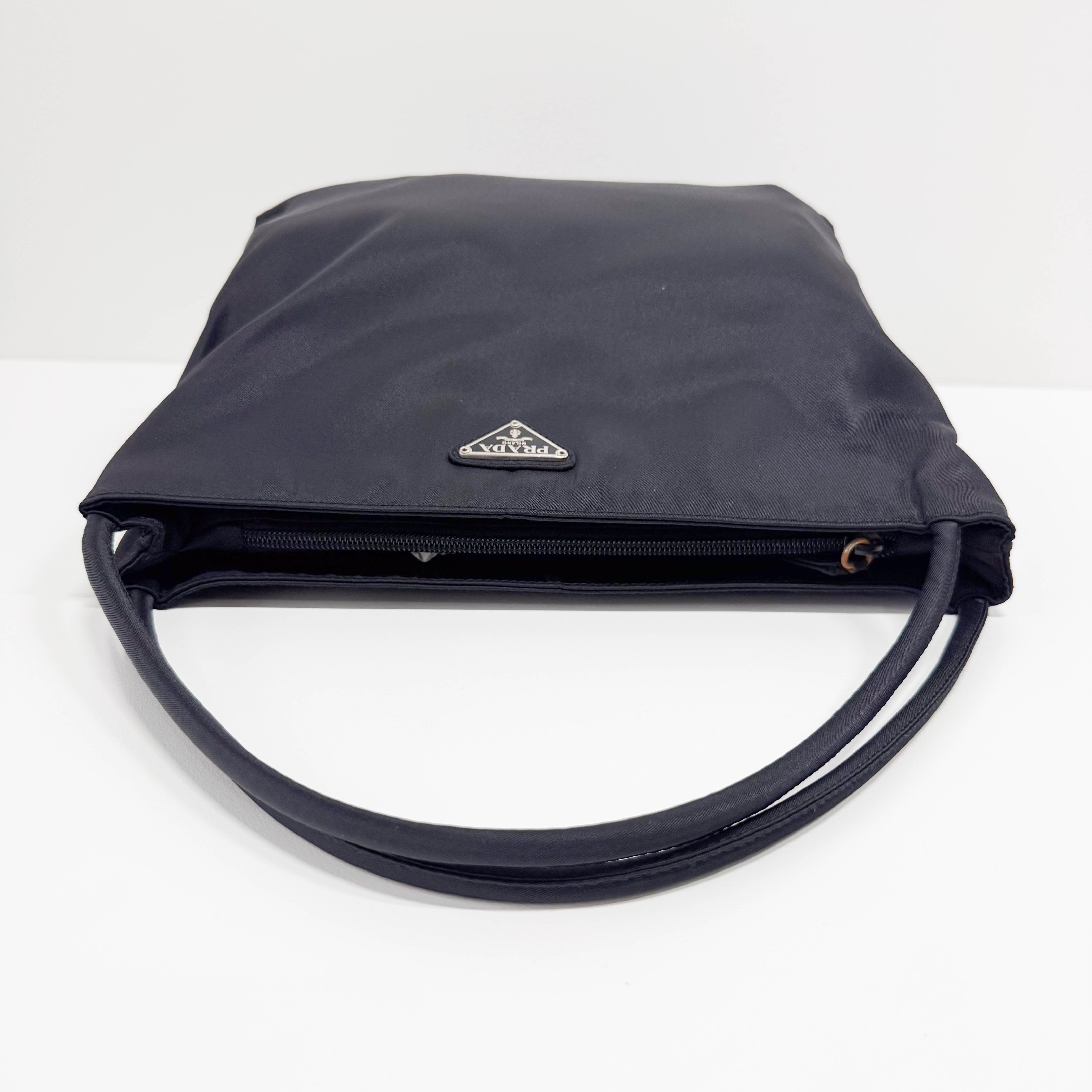 Tessuto Nylon Black Tote Bag