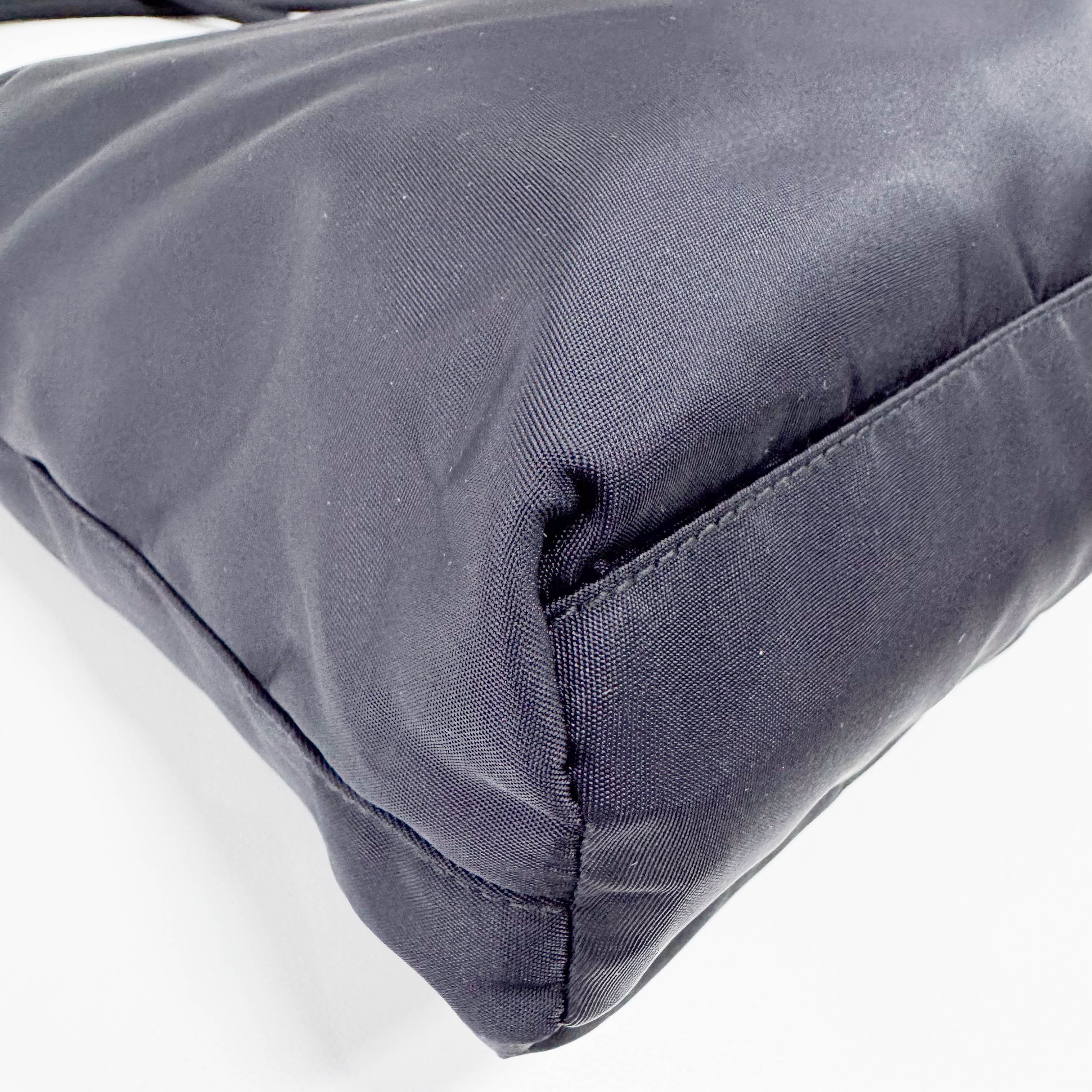 Tessuto Nylon Black Tote Bag