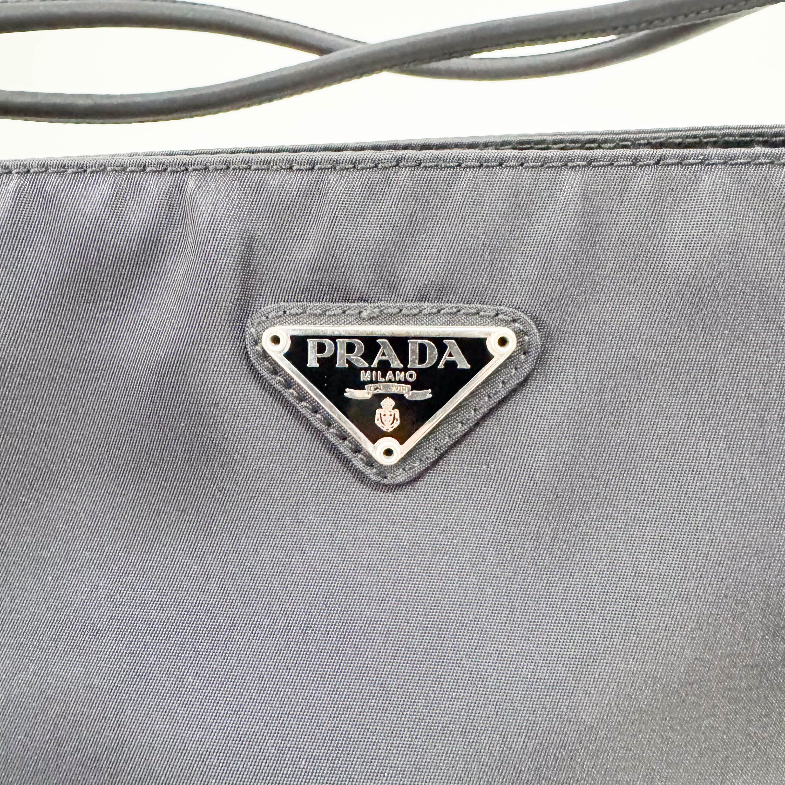 Tessuto Nylon Black Tote Bag