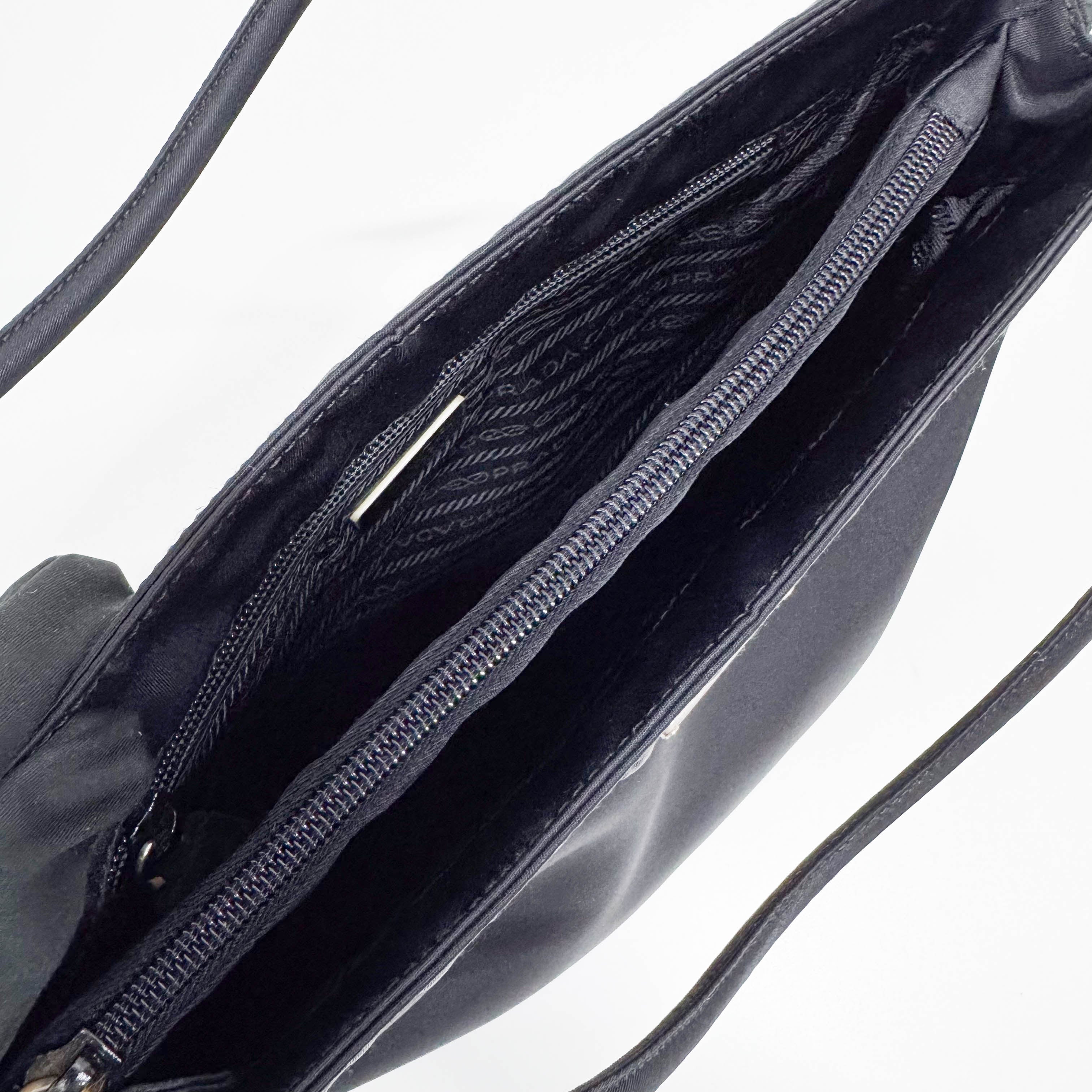 Tessuto Nylon Black Tote Bag