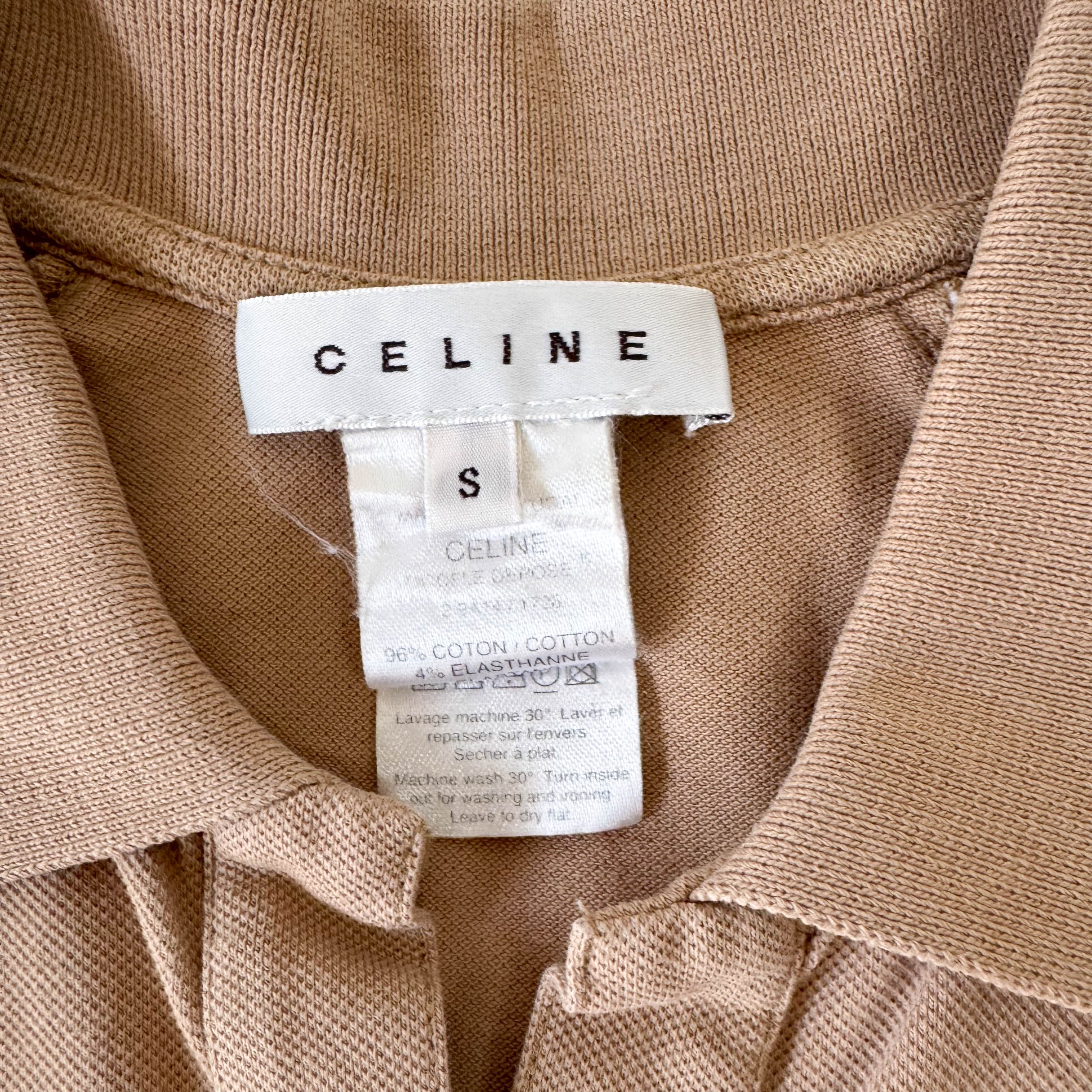 Vintage Brown Cotton Polo Shirt SIZE S