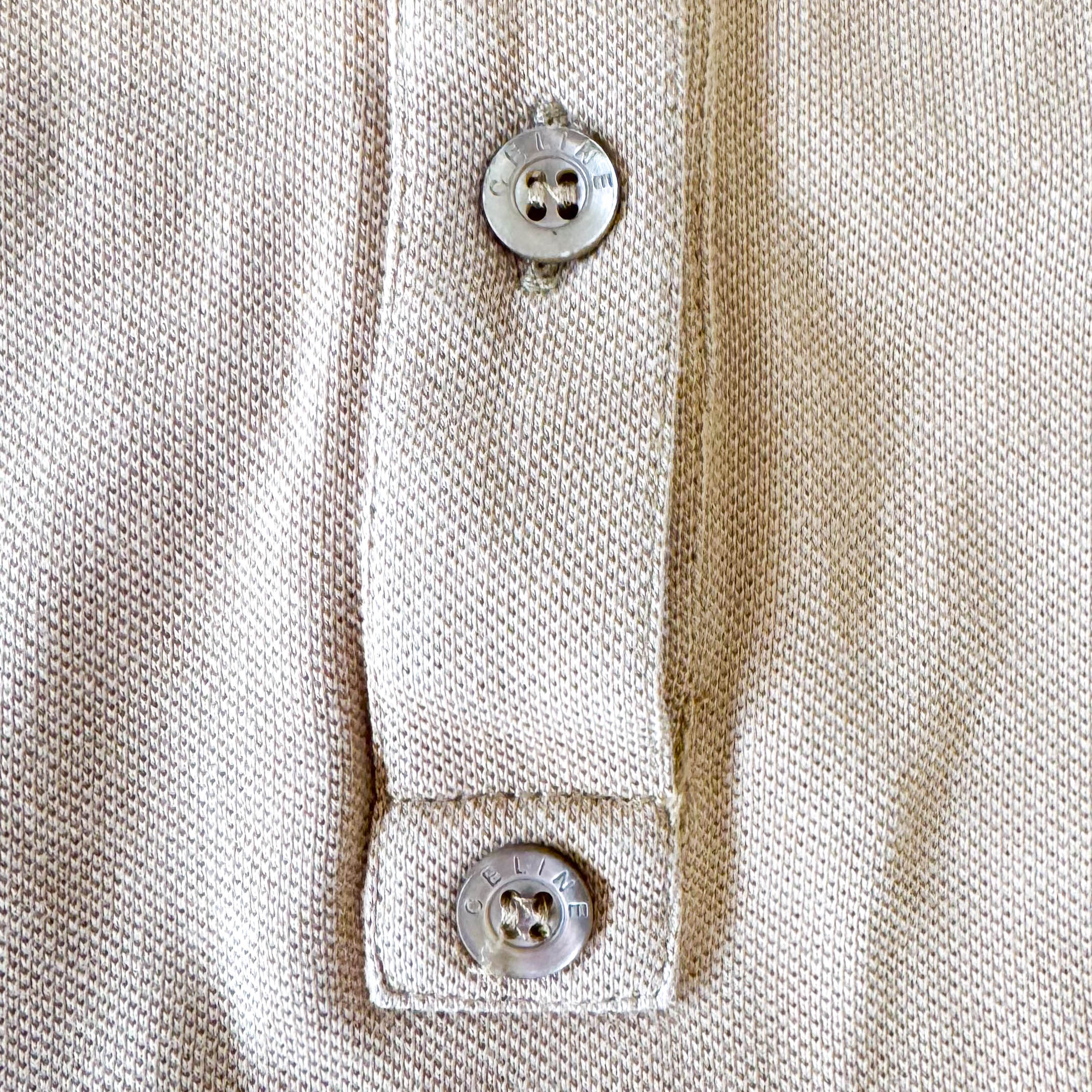 Vintage Brown Cotton Polo Shirt SIZE S