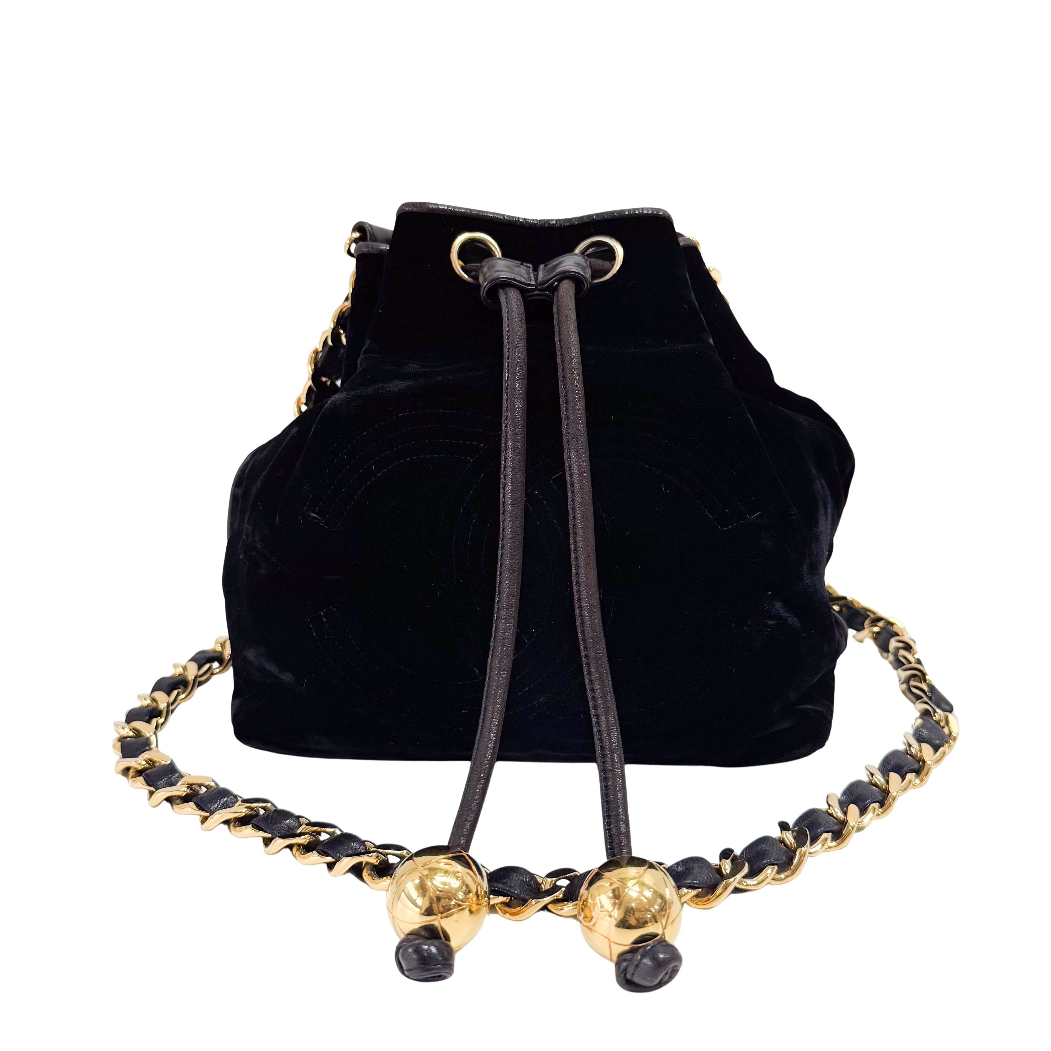 Black Velvet Crossbody Bag