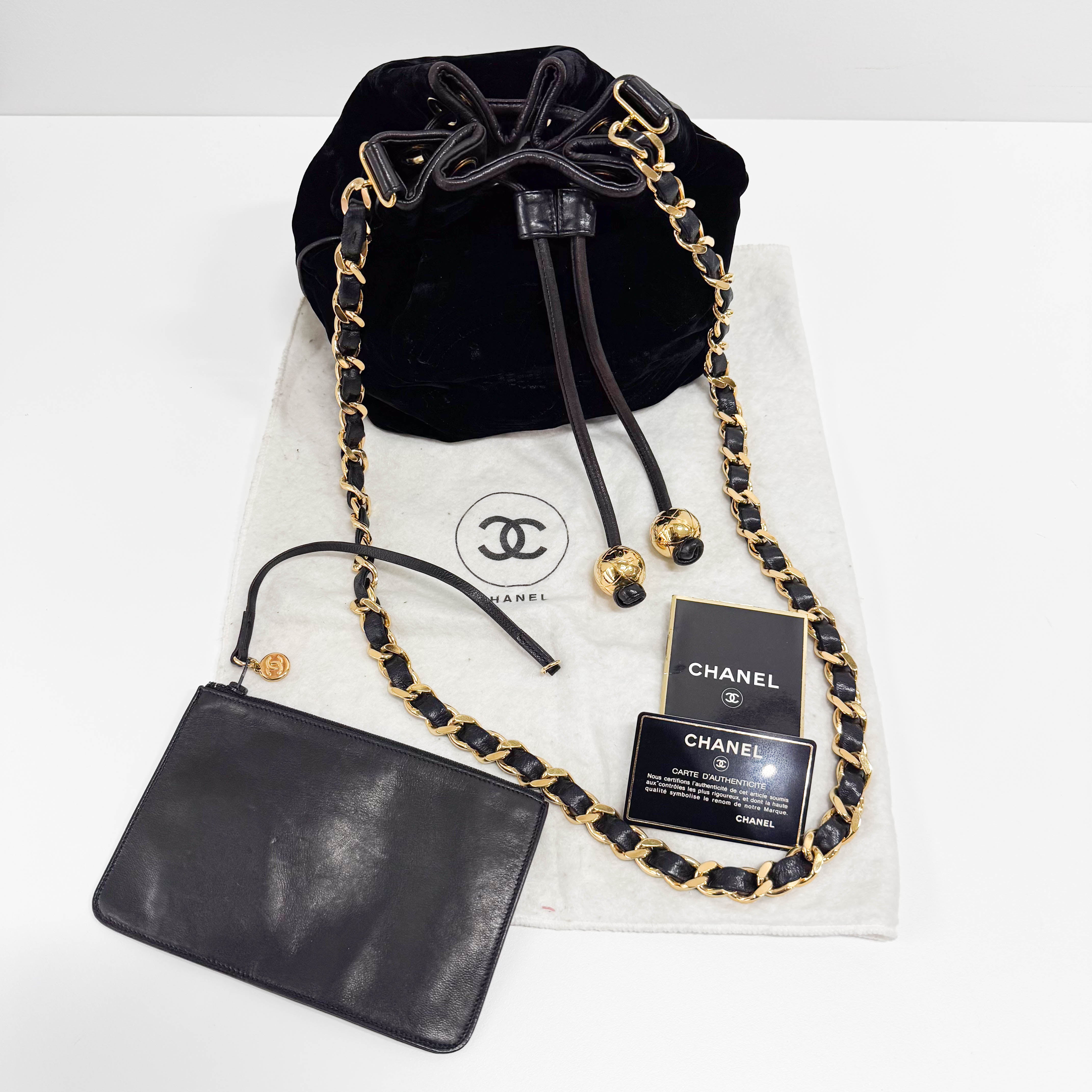 Black Velvet Crossbody Bag