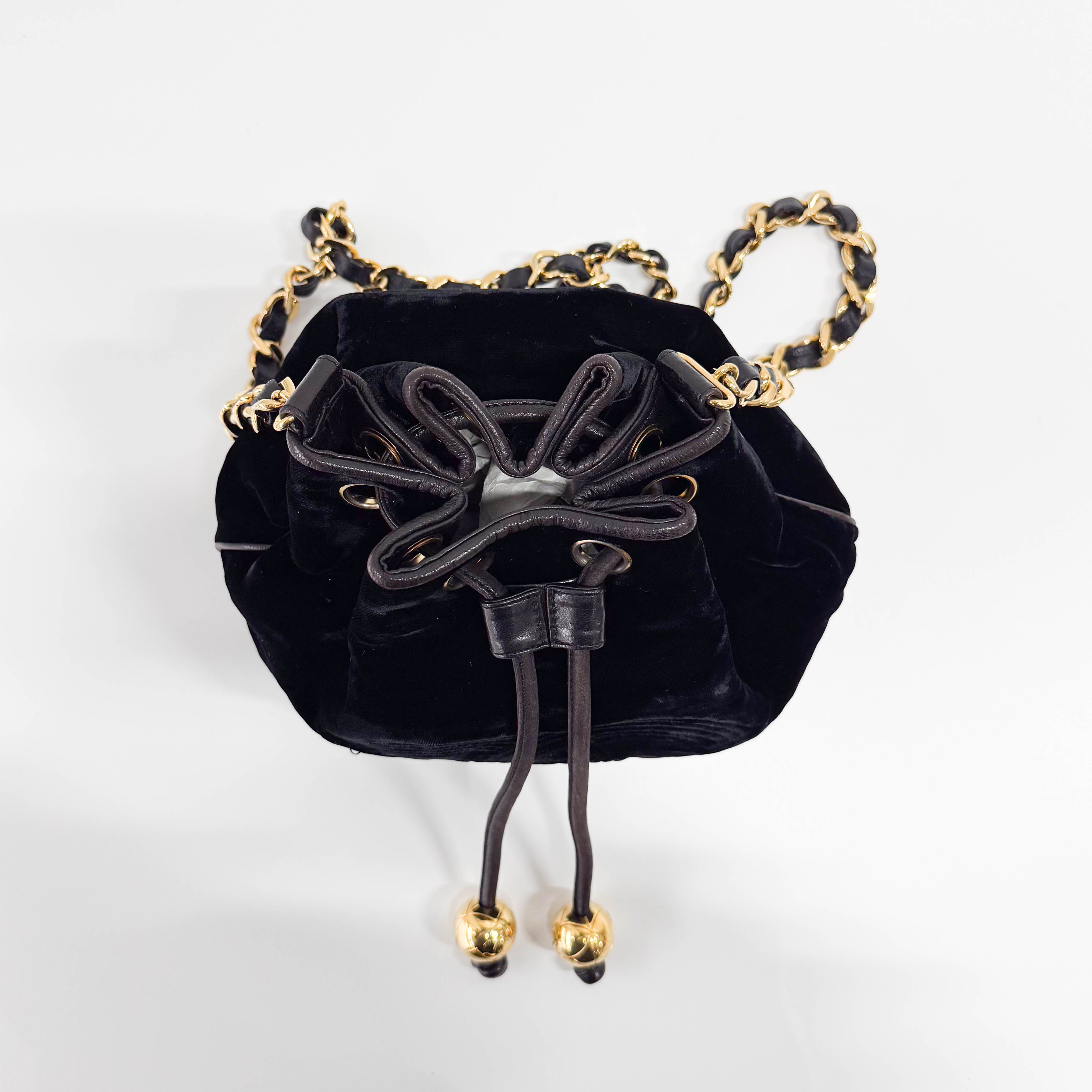 Black Velvet Crossbody Bag