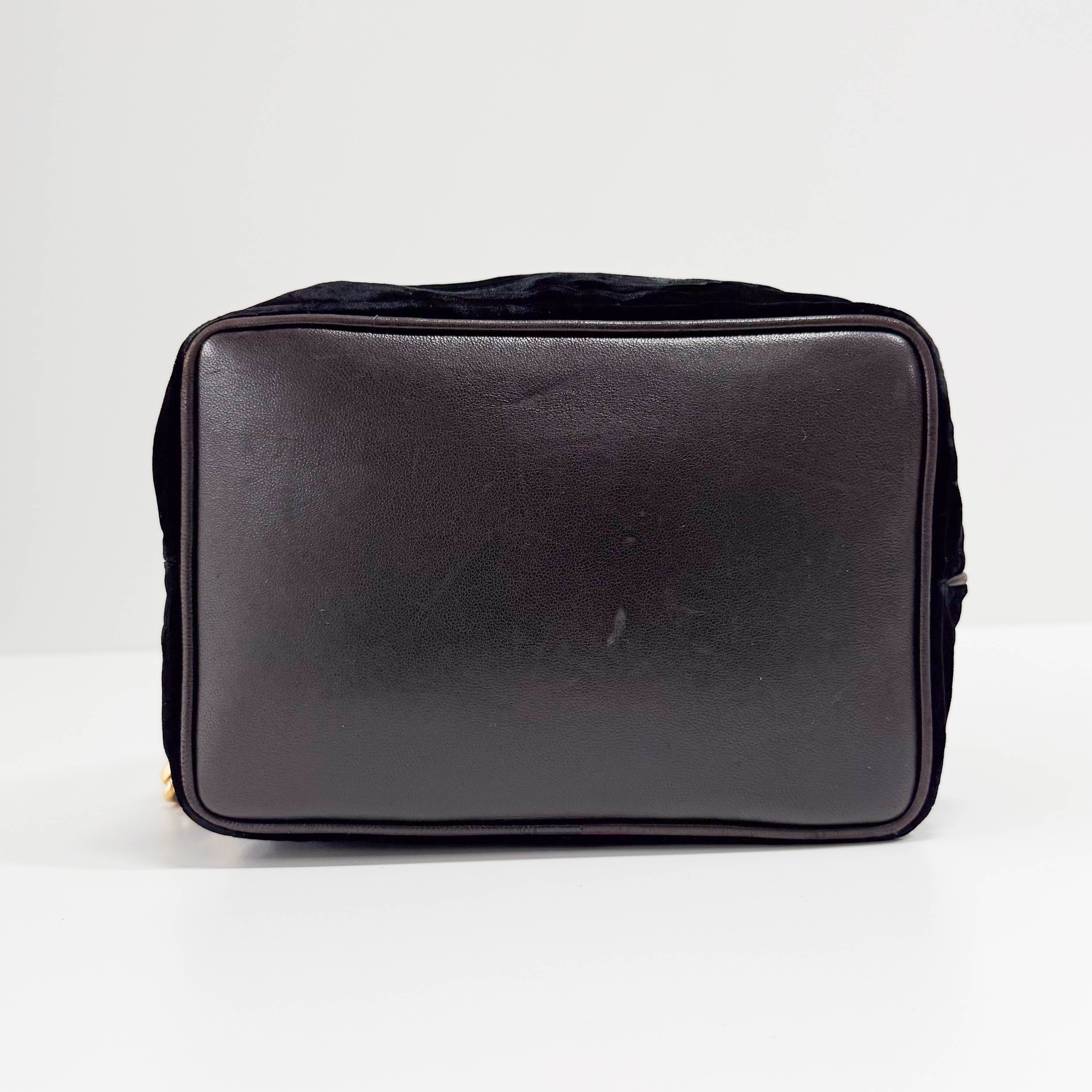 Black Velvet Crossbody Bag