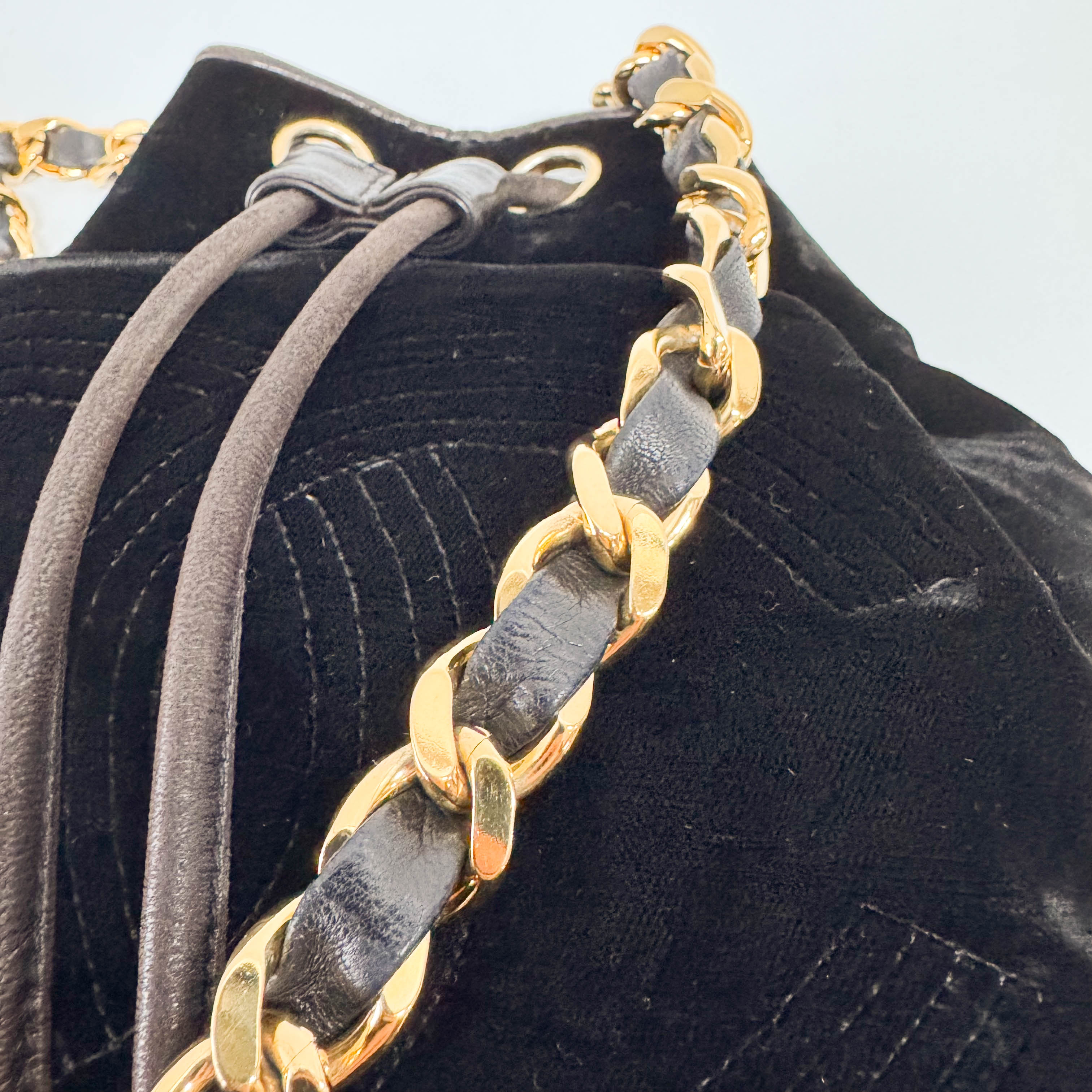 Black Velvet Crossbody Bag