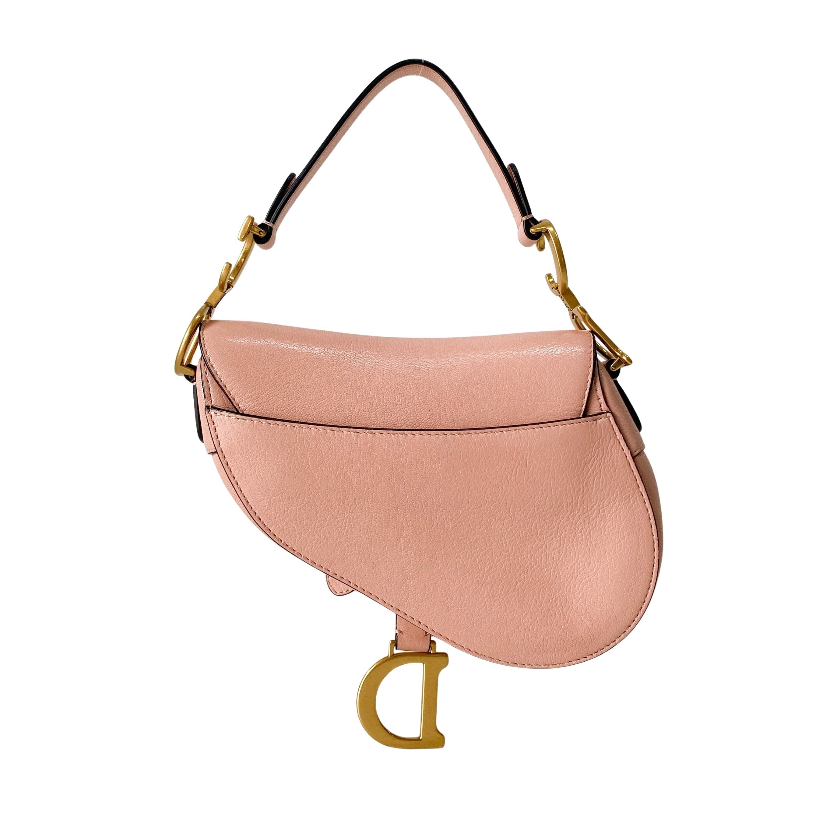 Mini Saddle Pink Leather Handbag