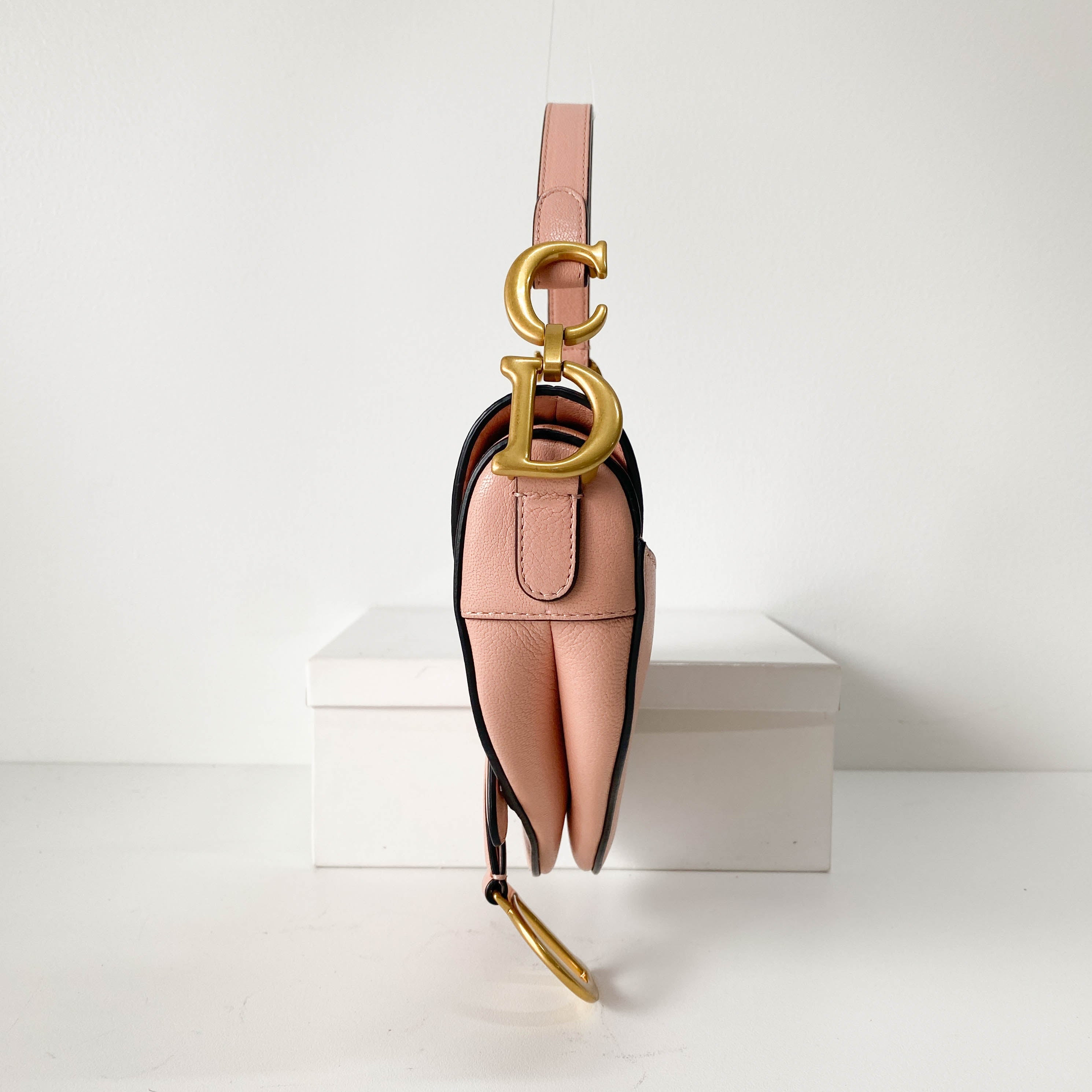 Mini Saddle Pink Leather Handbag