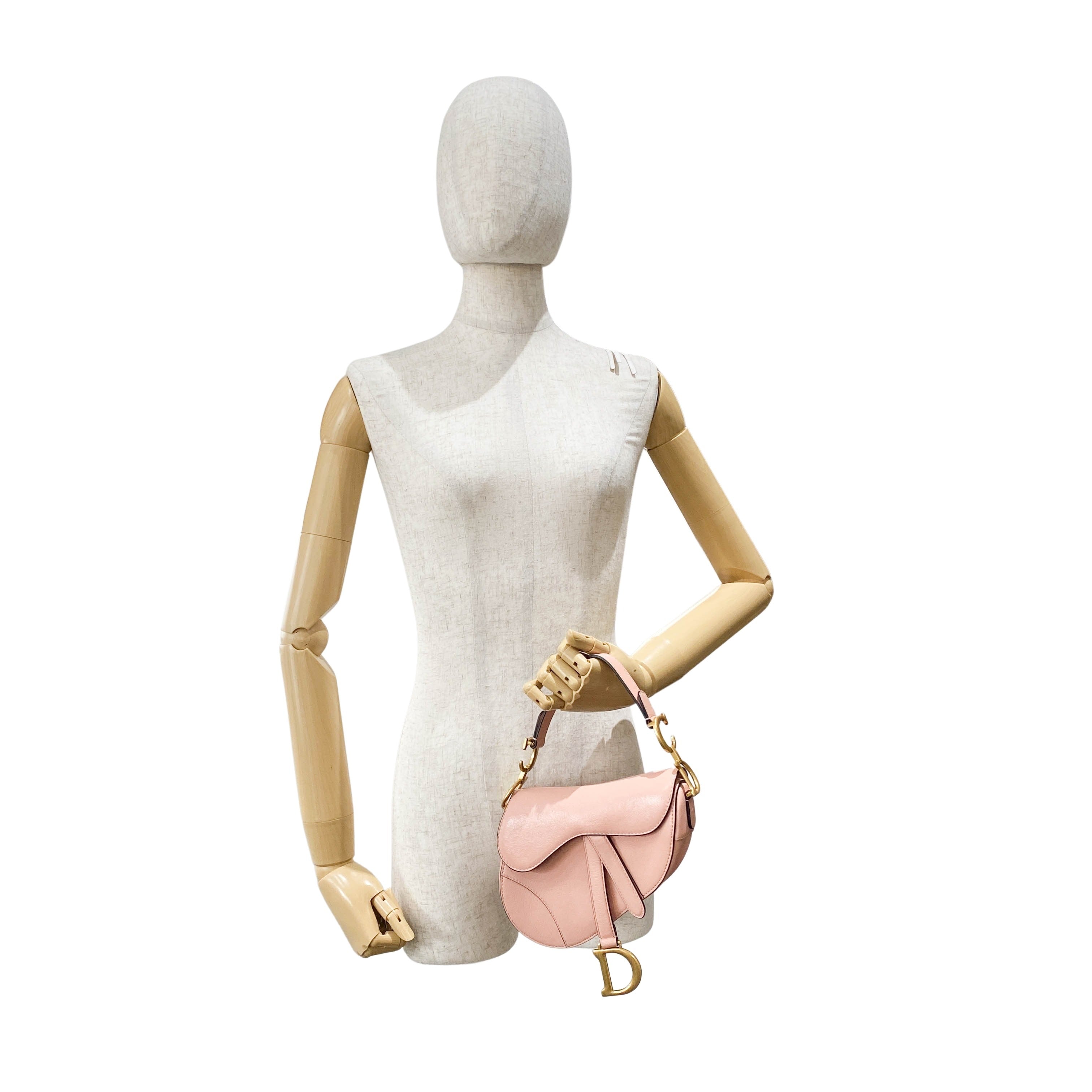 Mini Saddle Pink Leather Handbag