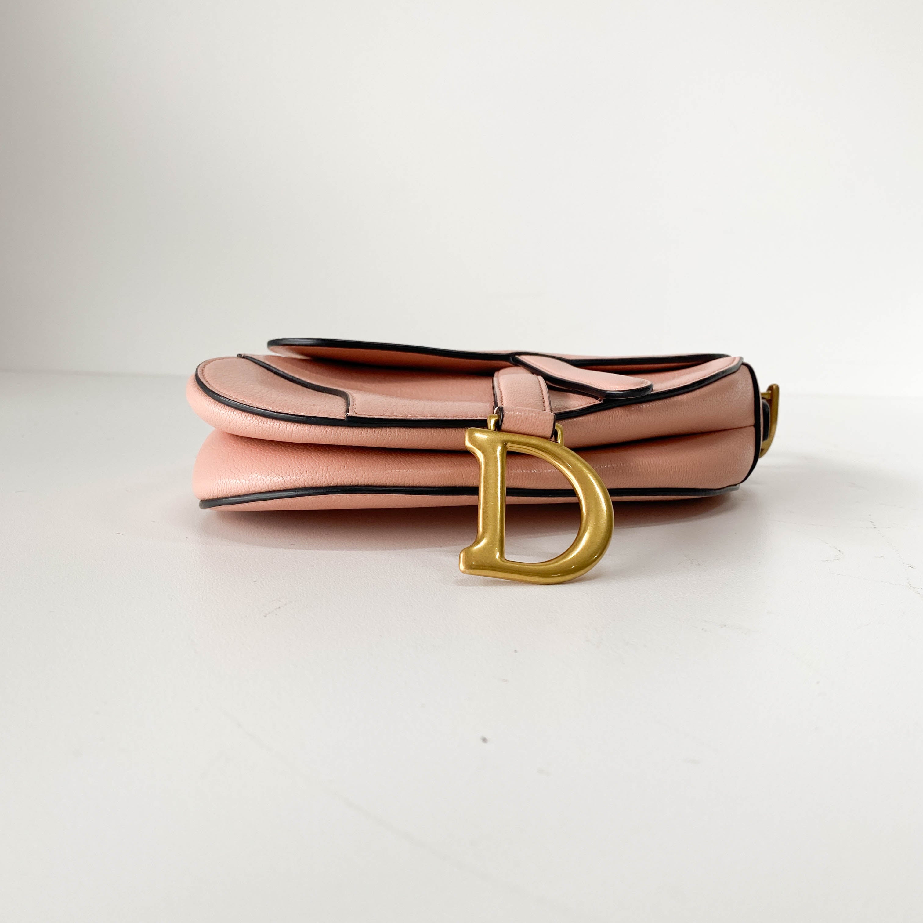 Mini Saddle Pink Leather Handbag