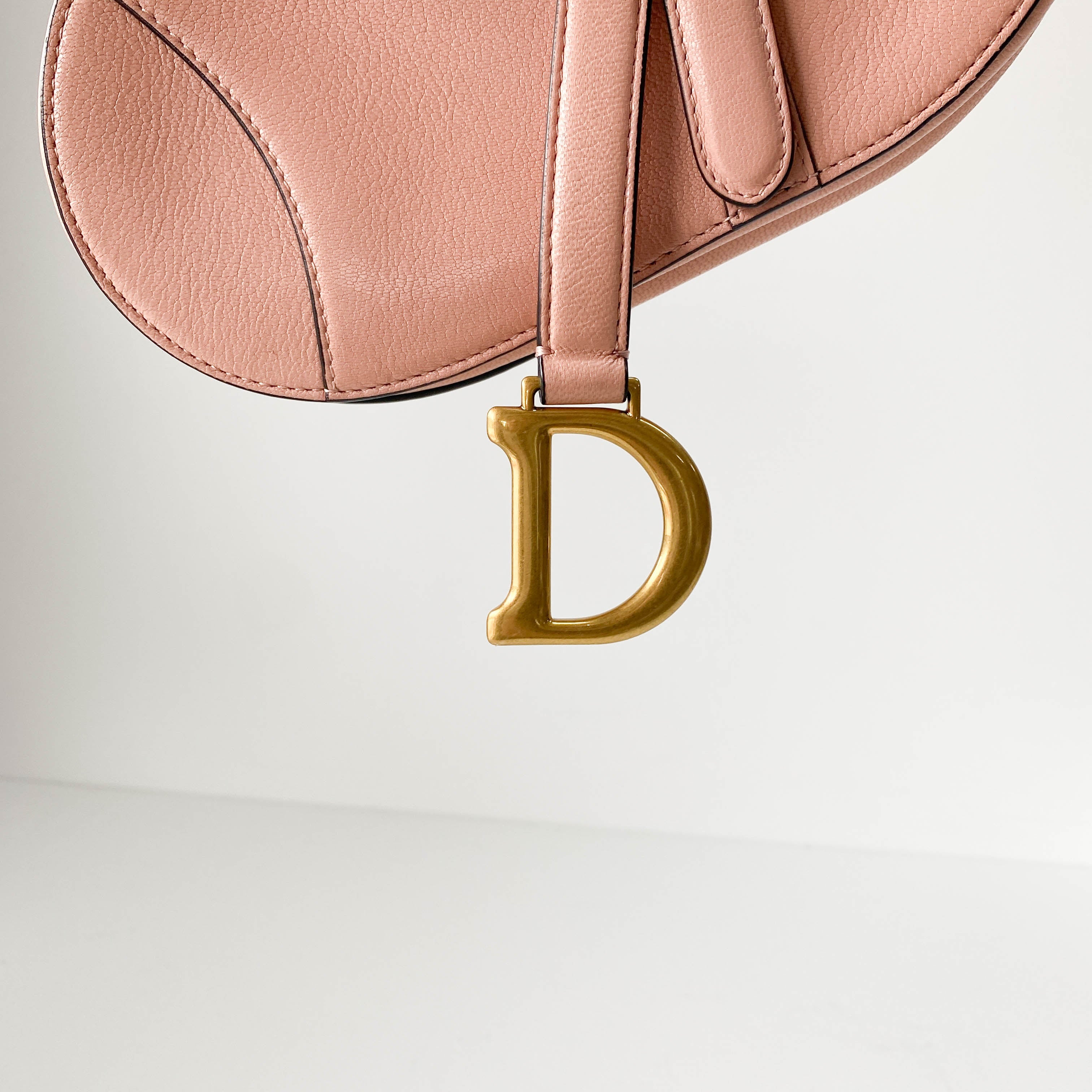 Mini Saddle Pink Leather Handbag