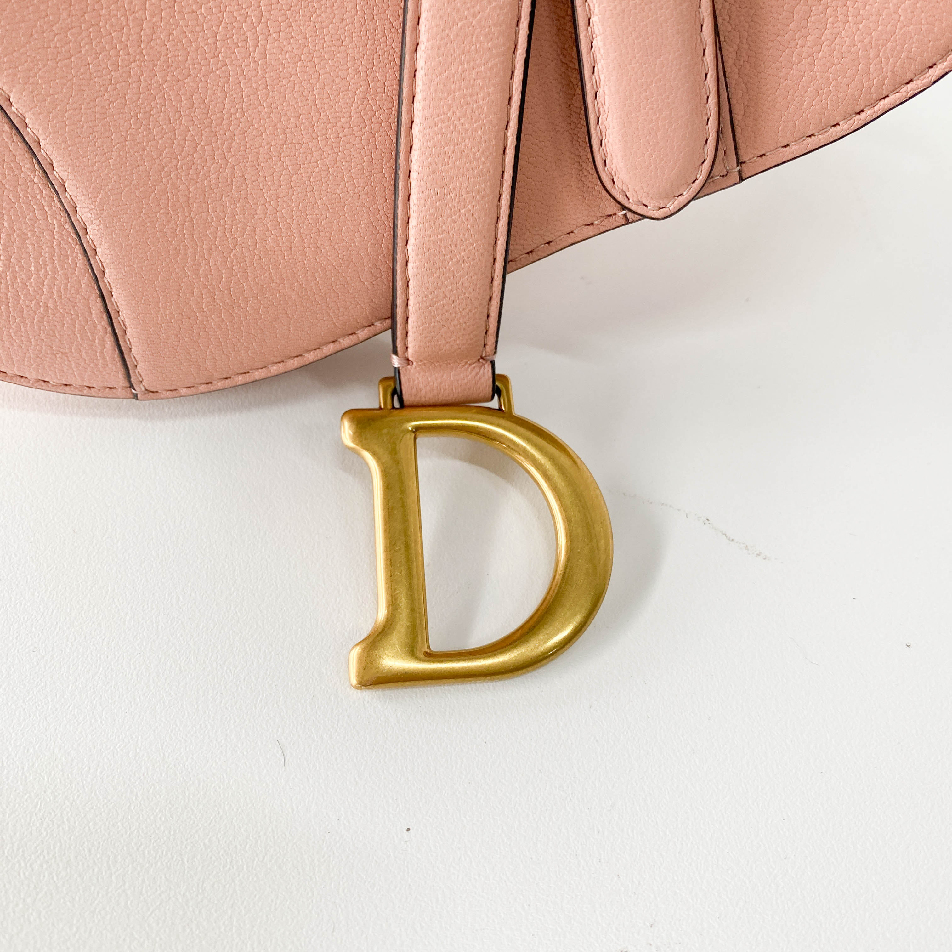 Mini Saddle Pink Leather Handbag