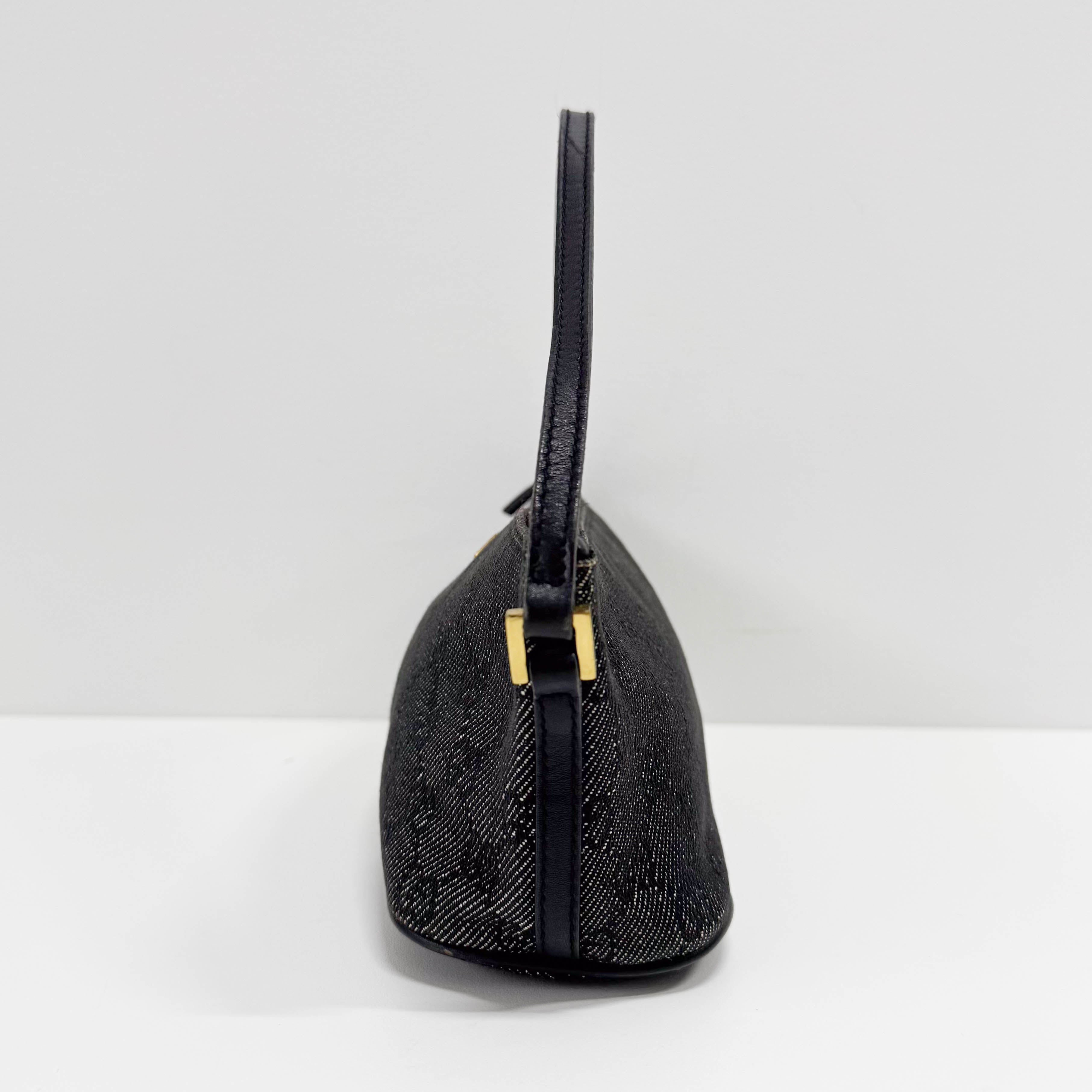GG Canvas Black Shoulder Bag