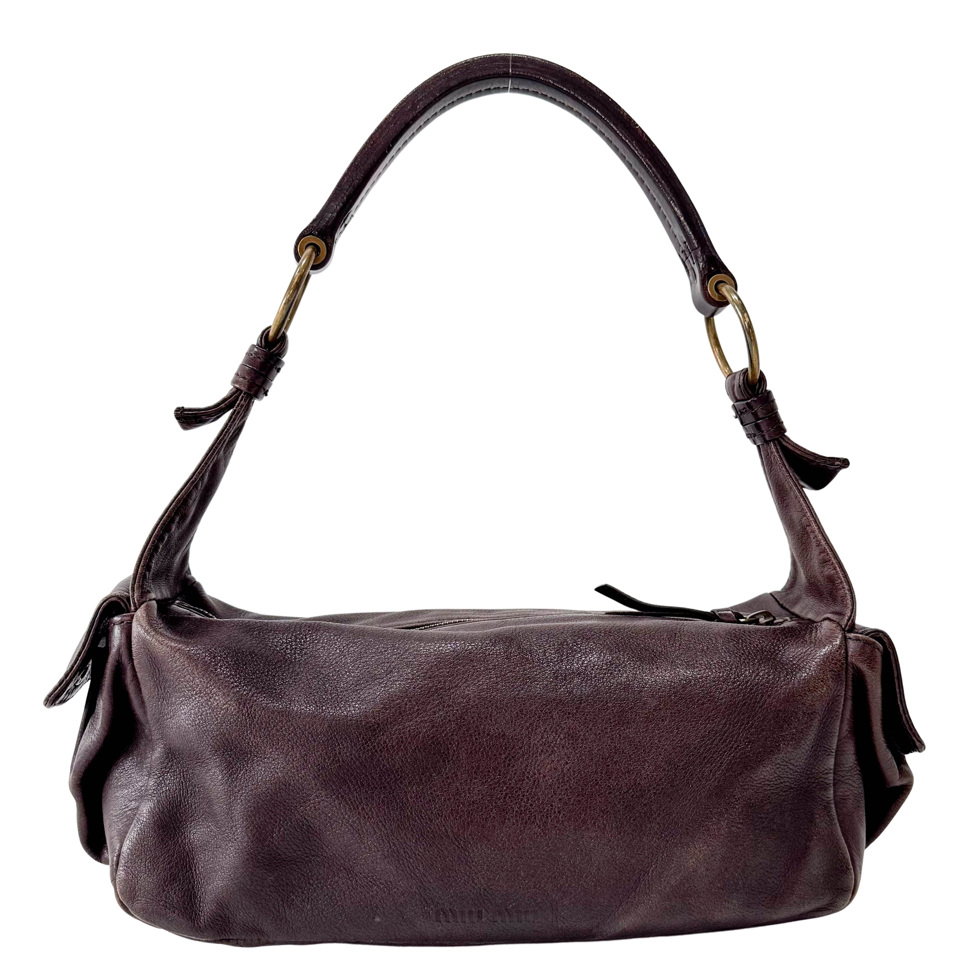 Archive Horizontal Brown Shoulder Bag