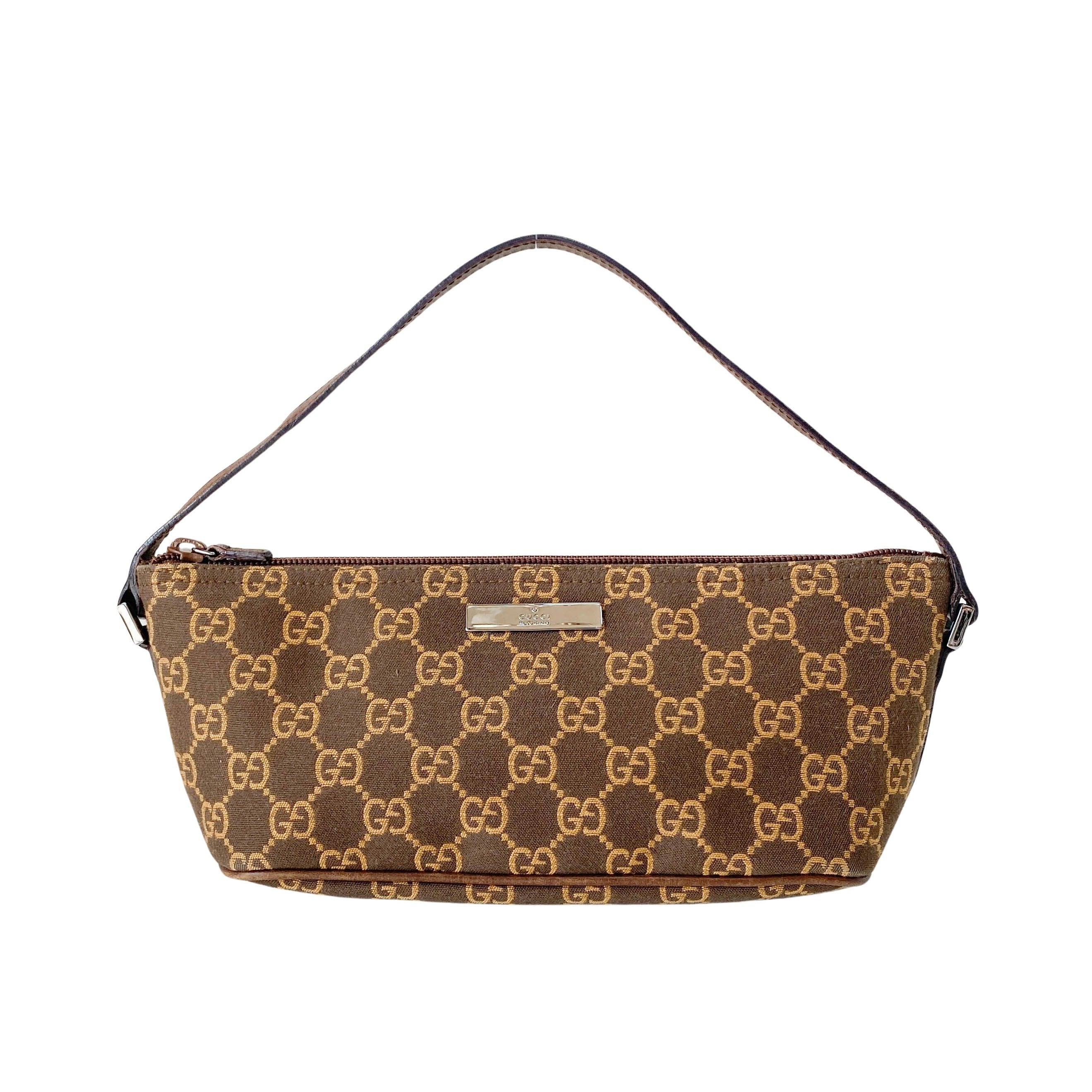 Boat Brown GG Canvas Pouch