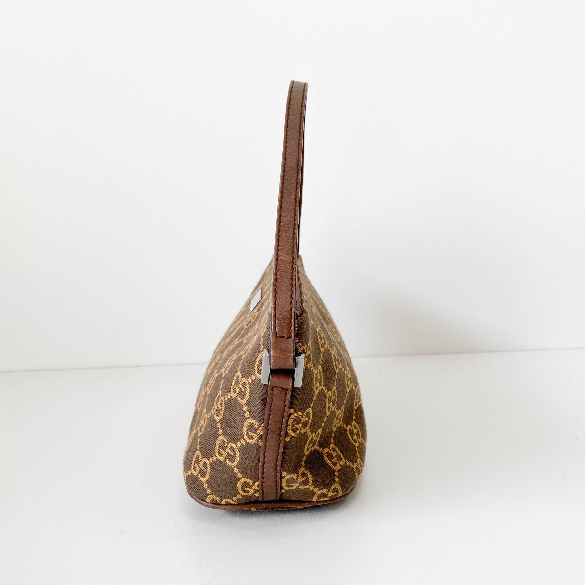 Boat Brown GG Canvas Pouch