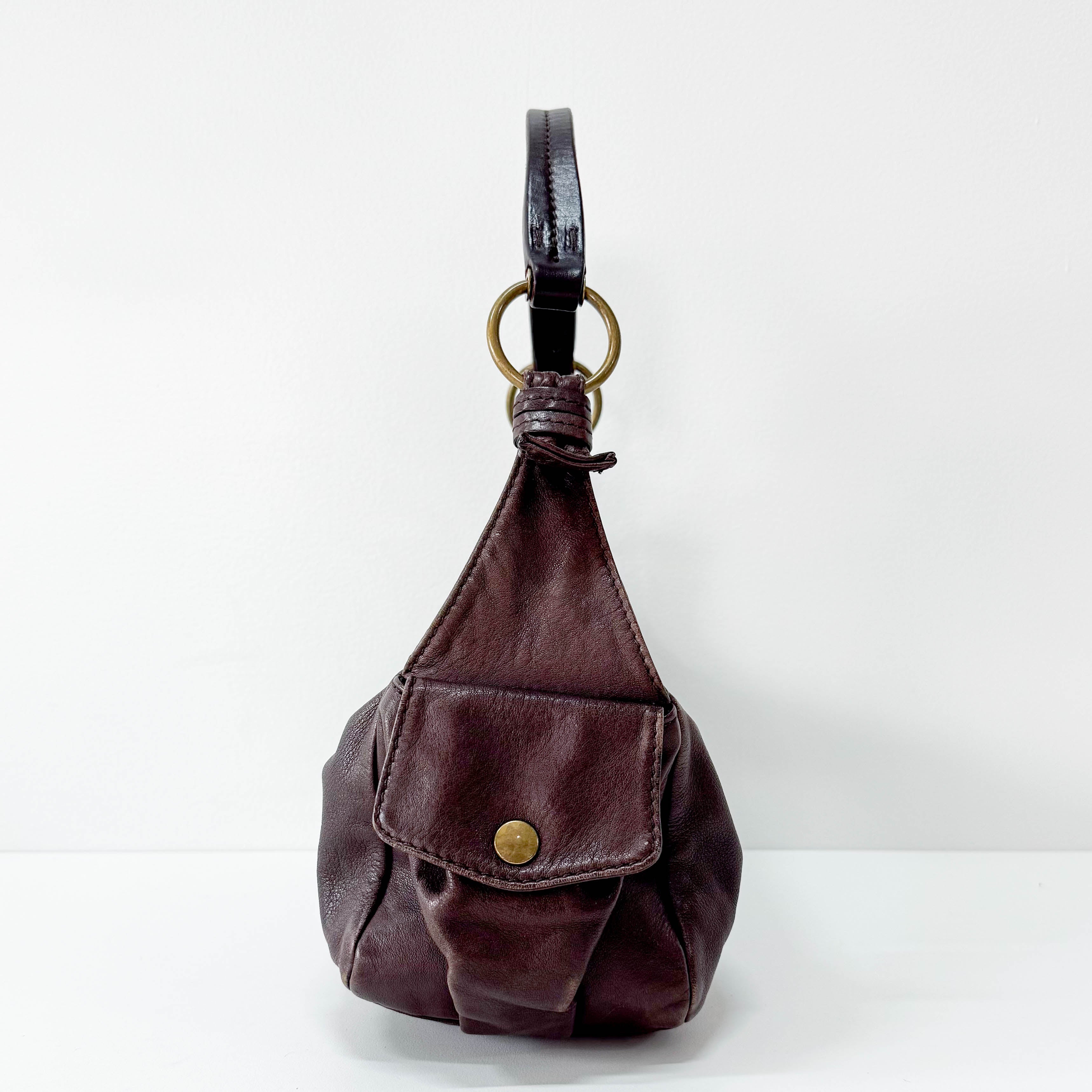 Archive Horizontal Brown Shoulder Bag