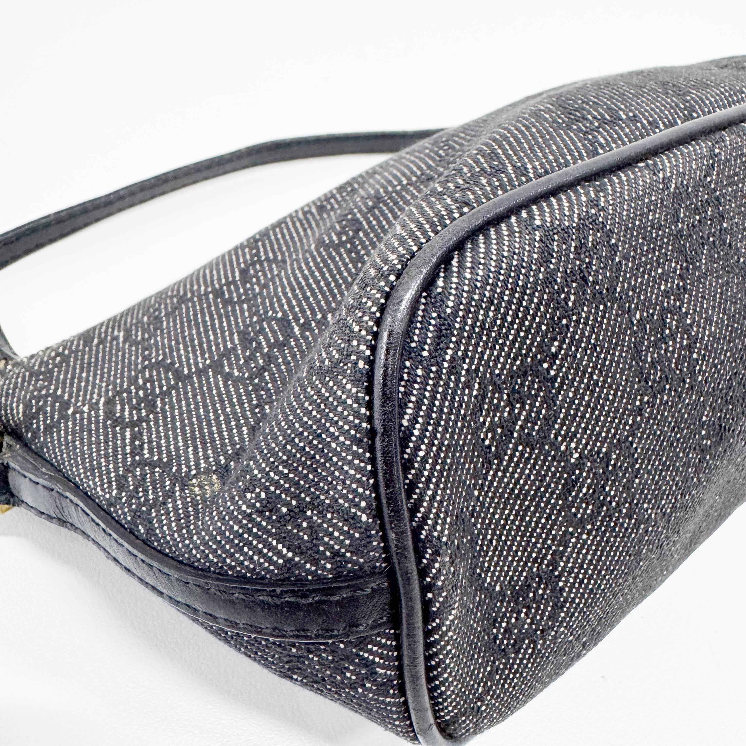 GG Canvas Black Shoulder Bag