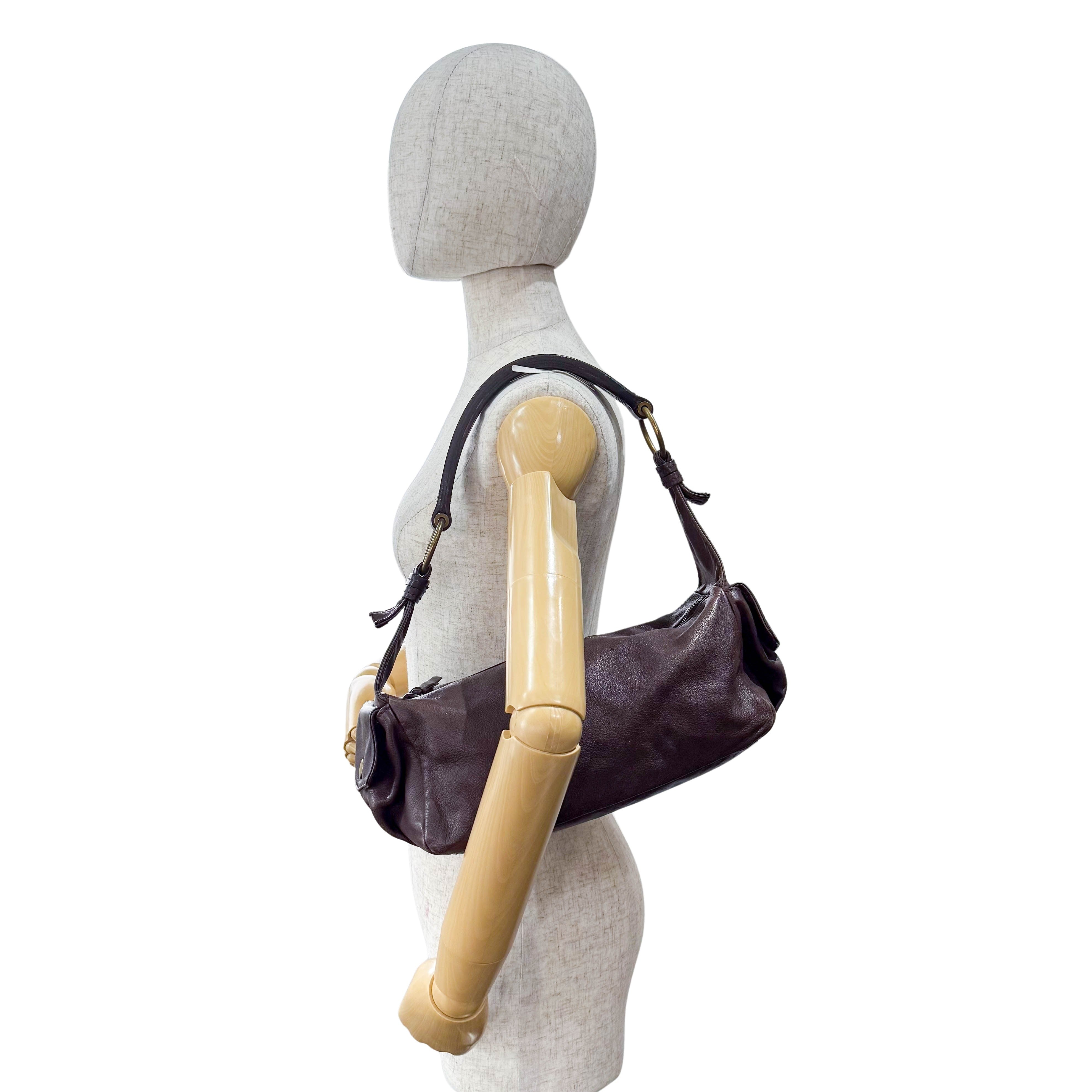 Archive Horizontal Brown Shoulder Bag