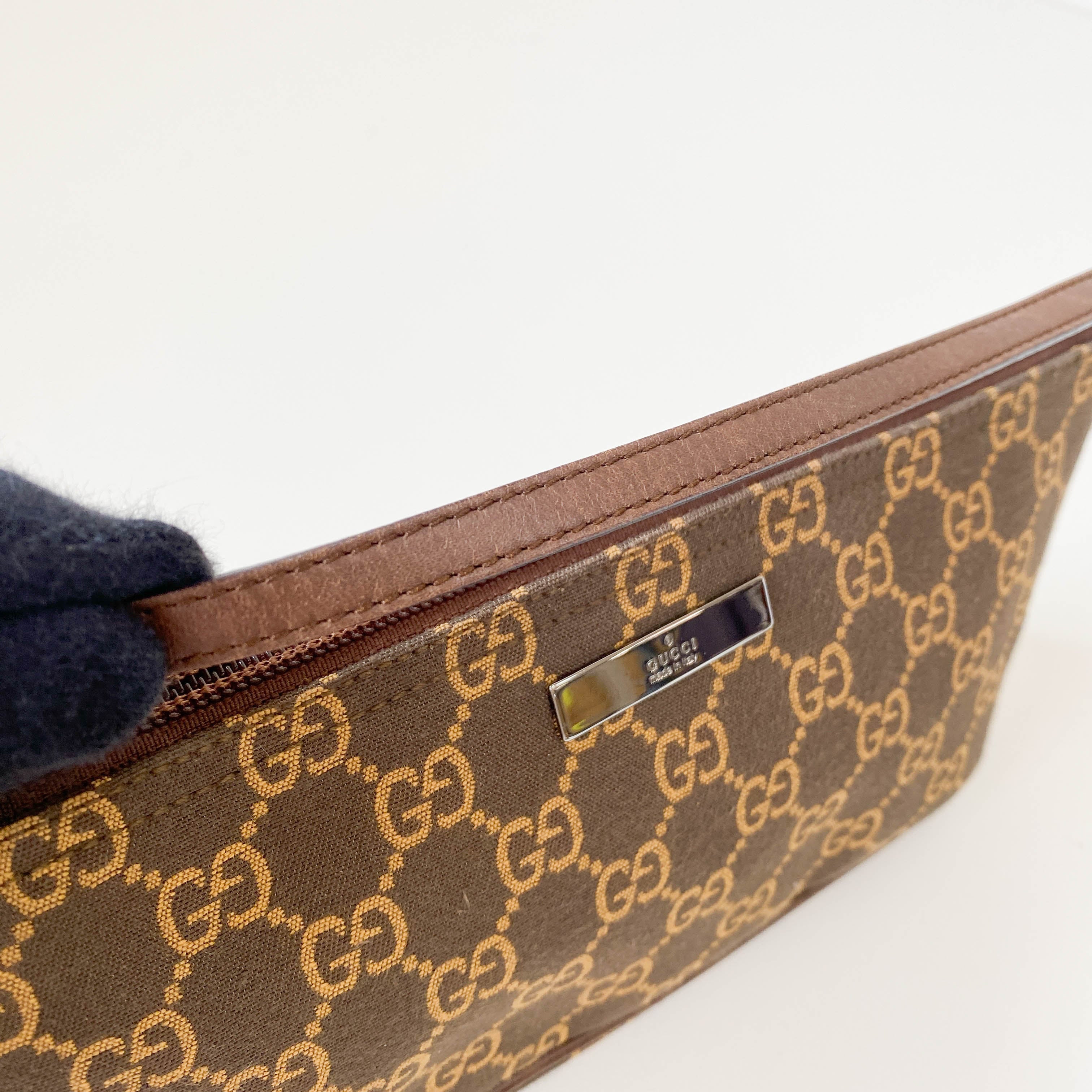 Boat Brown GG Canvas Pouch