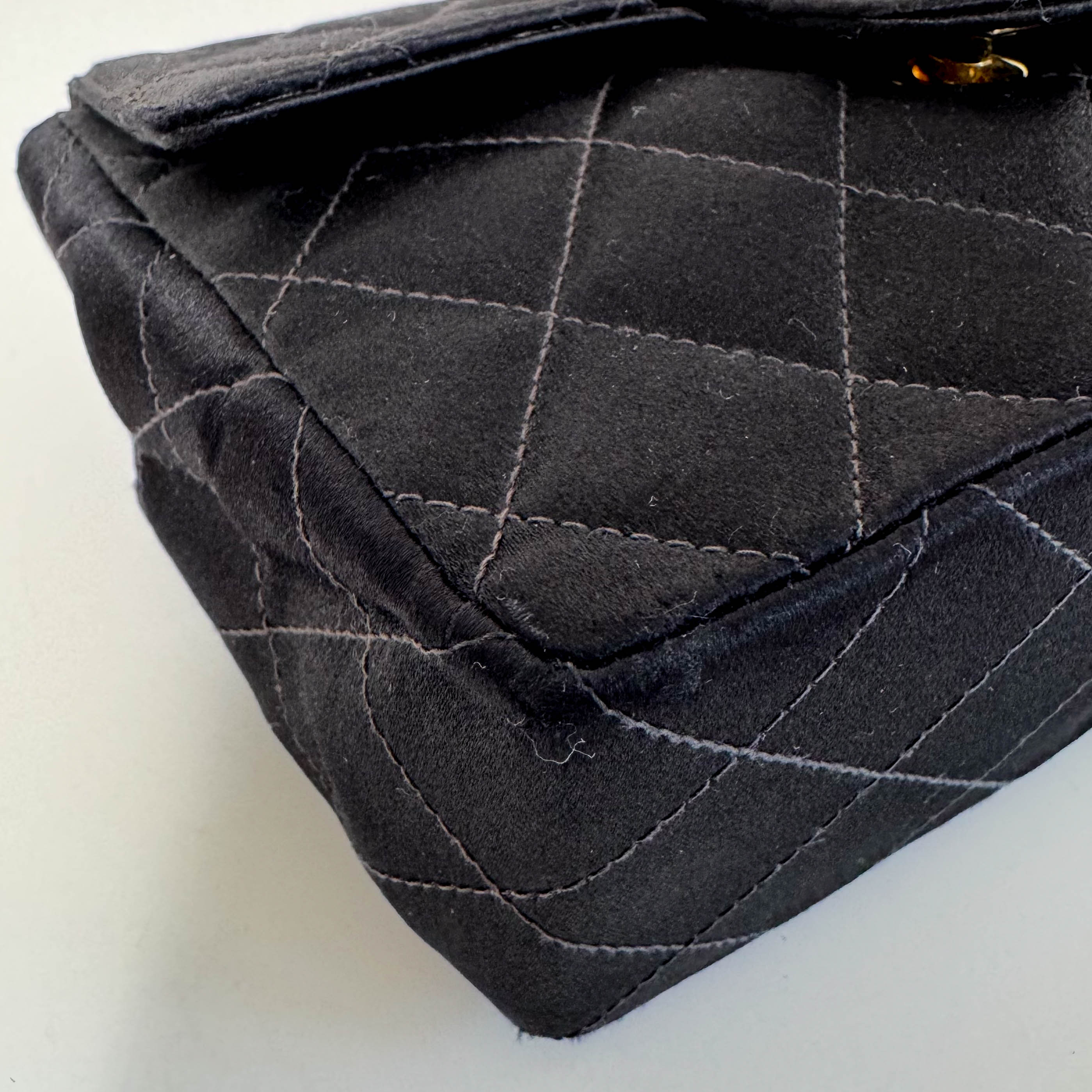 Mini Timeless Classic Satin Single Flap Chain Crossbody Bag