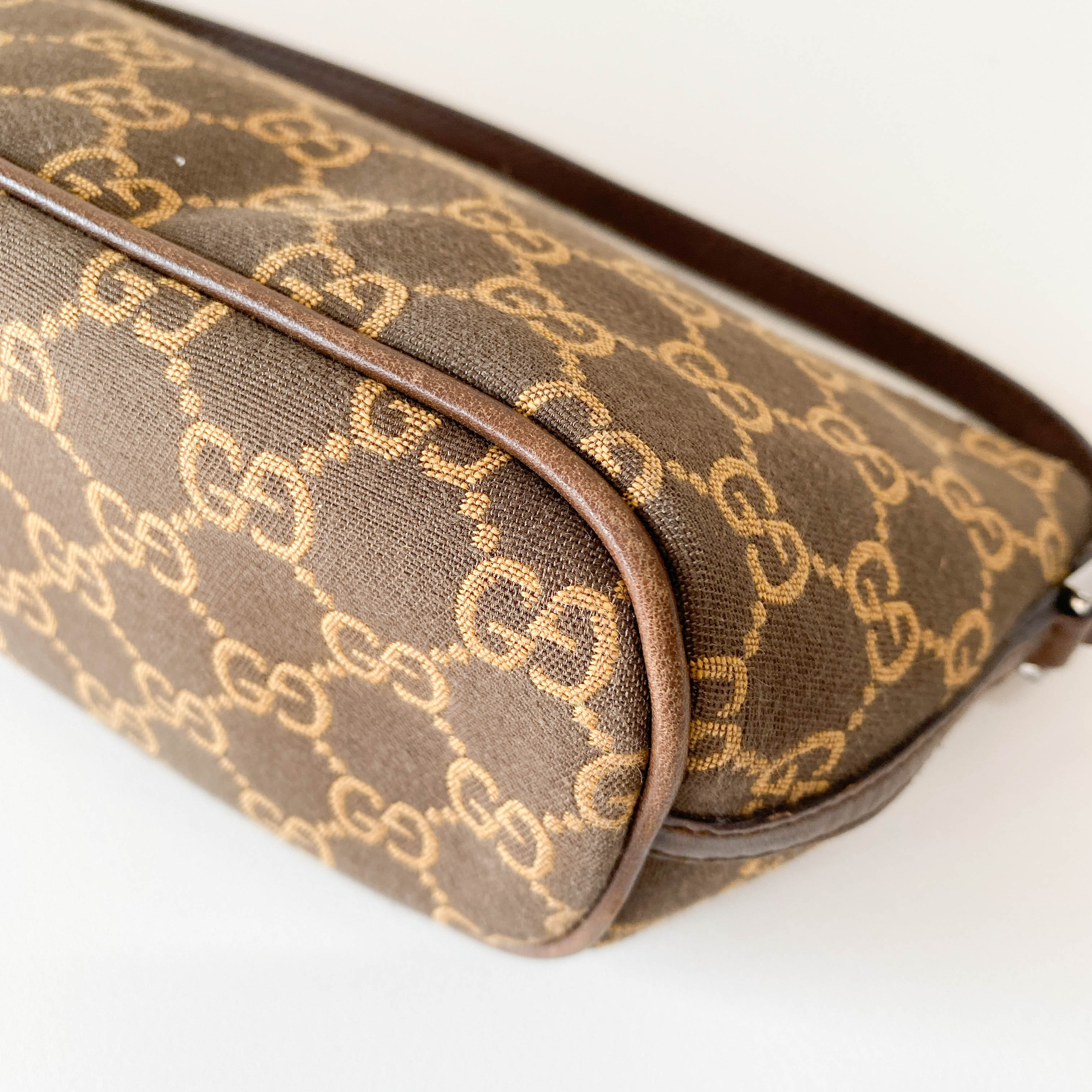 Boat Brown GG Canvas Pouch