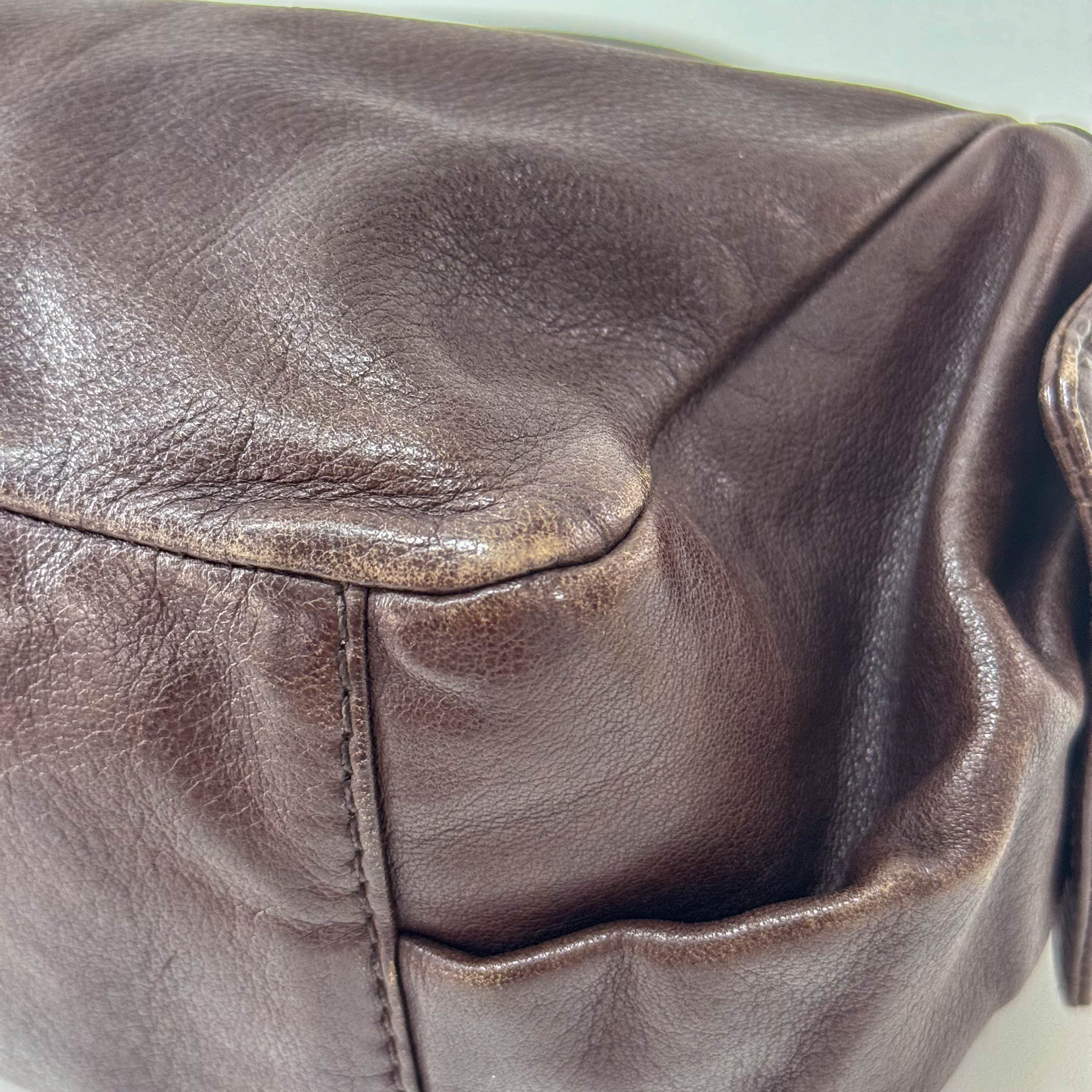 Archive Horizontal Brown Shoulder Bag