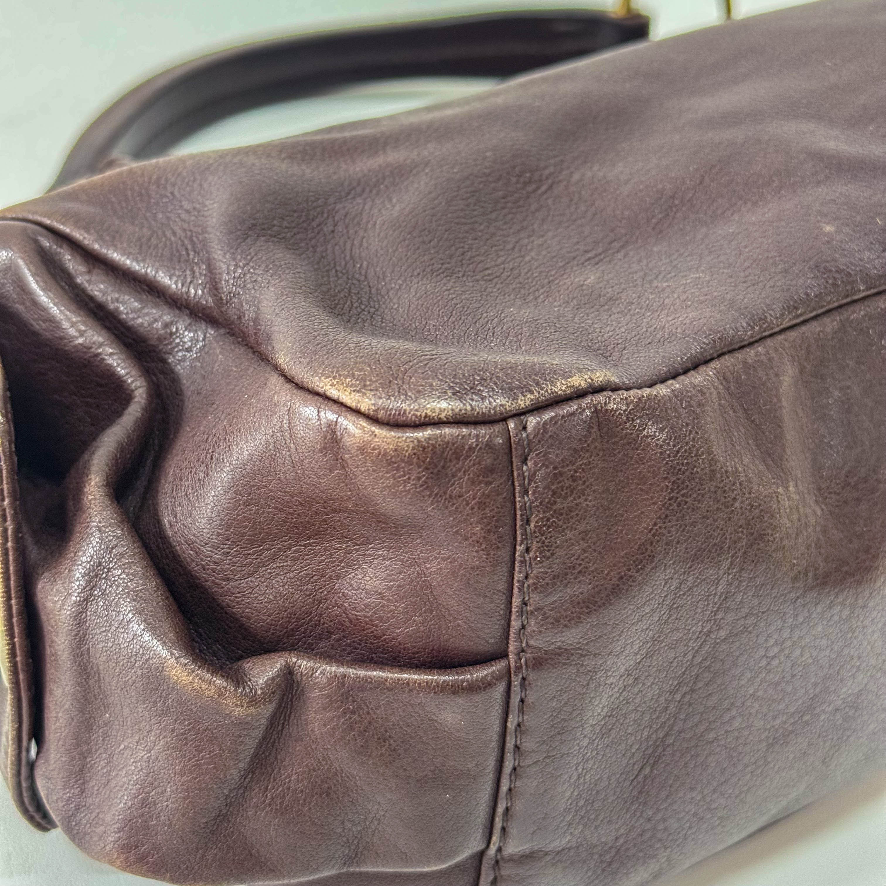 Archive Horizontal Brown Shoulder Bag
